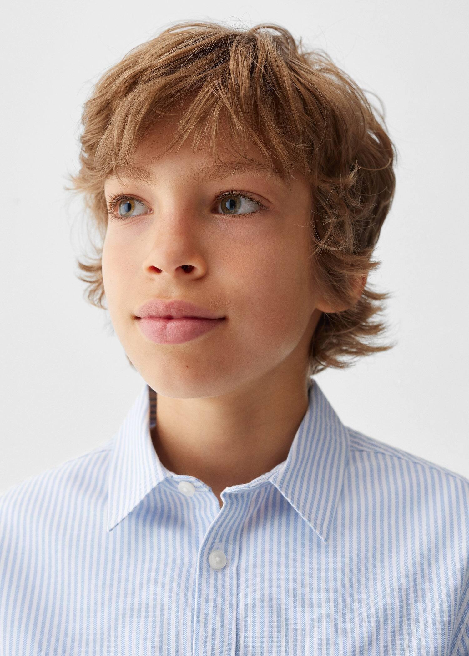 Blue Striped Shirt, Kids Boys, , large image number 1