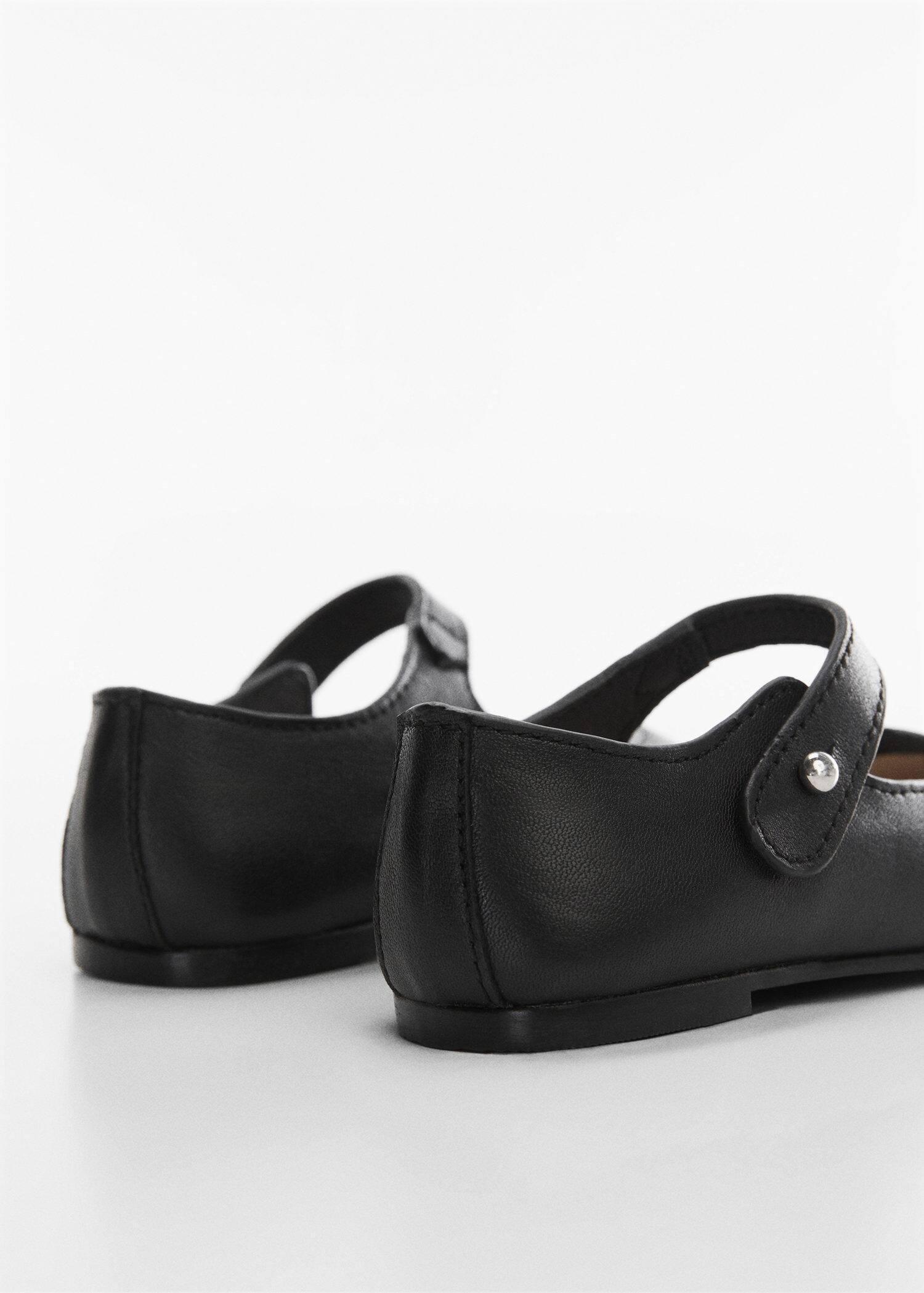 Black Strip Leather Ballerina, Kids Girls, , large image number 2