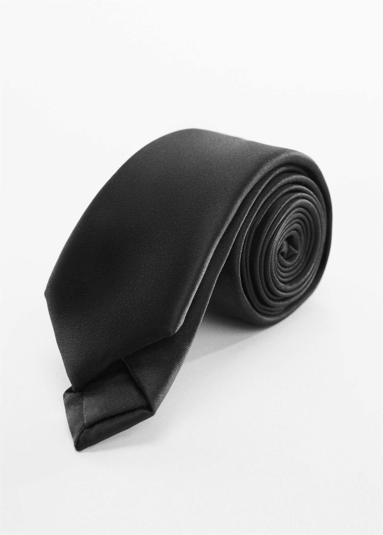 Black Plain Tie, , large image number 0