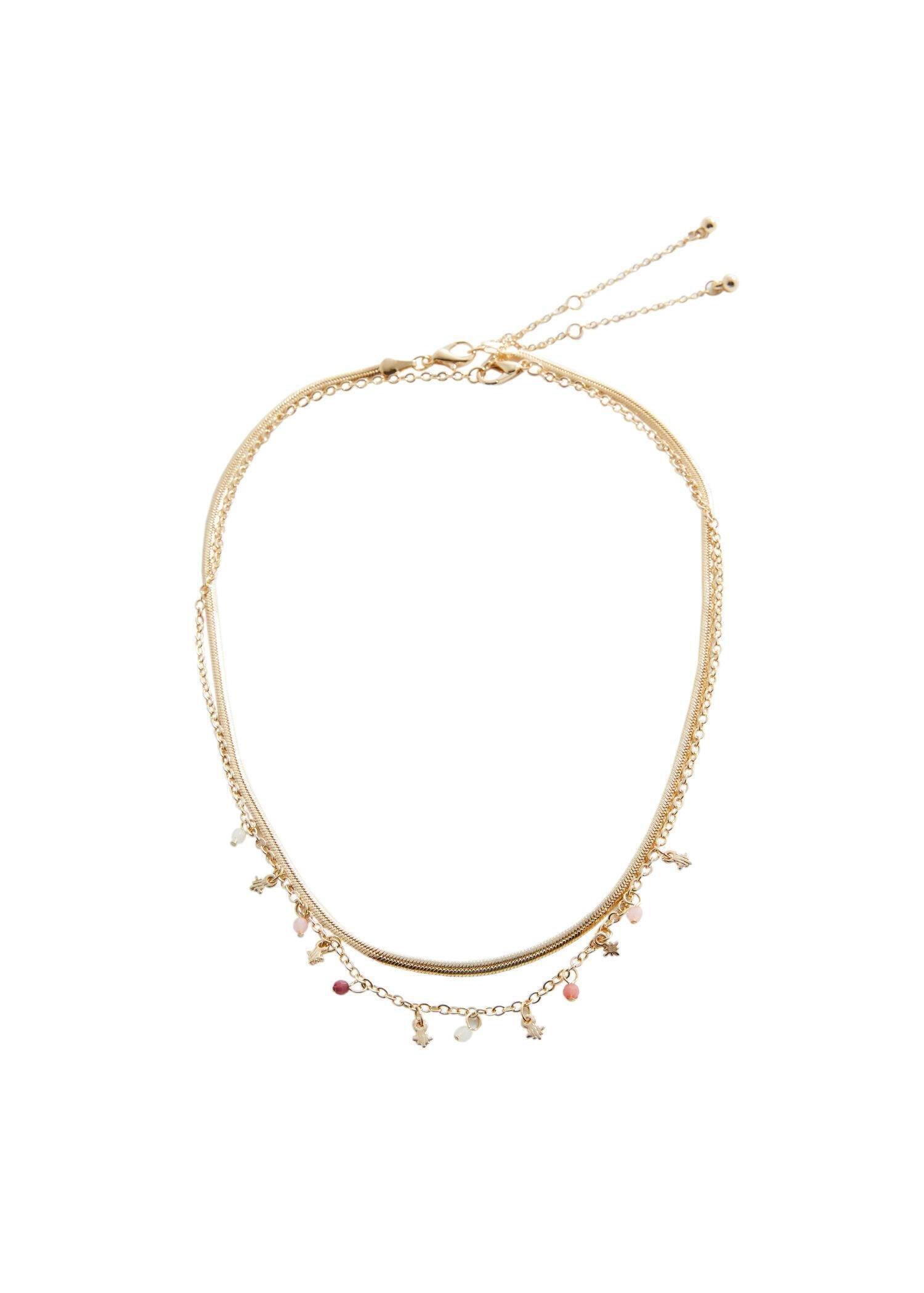 Gold Combined Necklace - Set Of 2, Kids Girls, , large image number 1