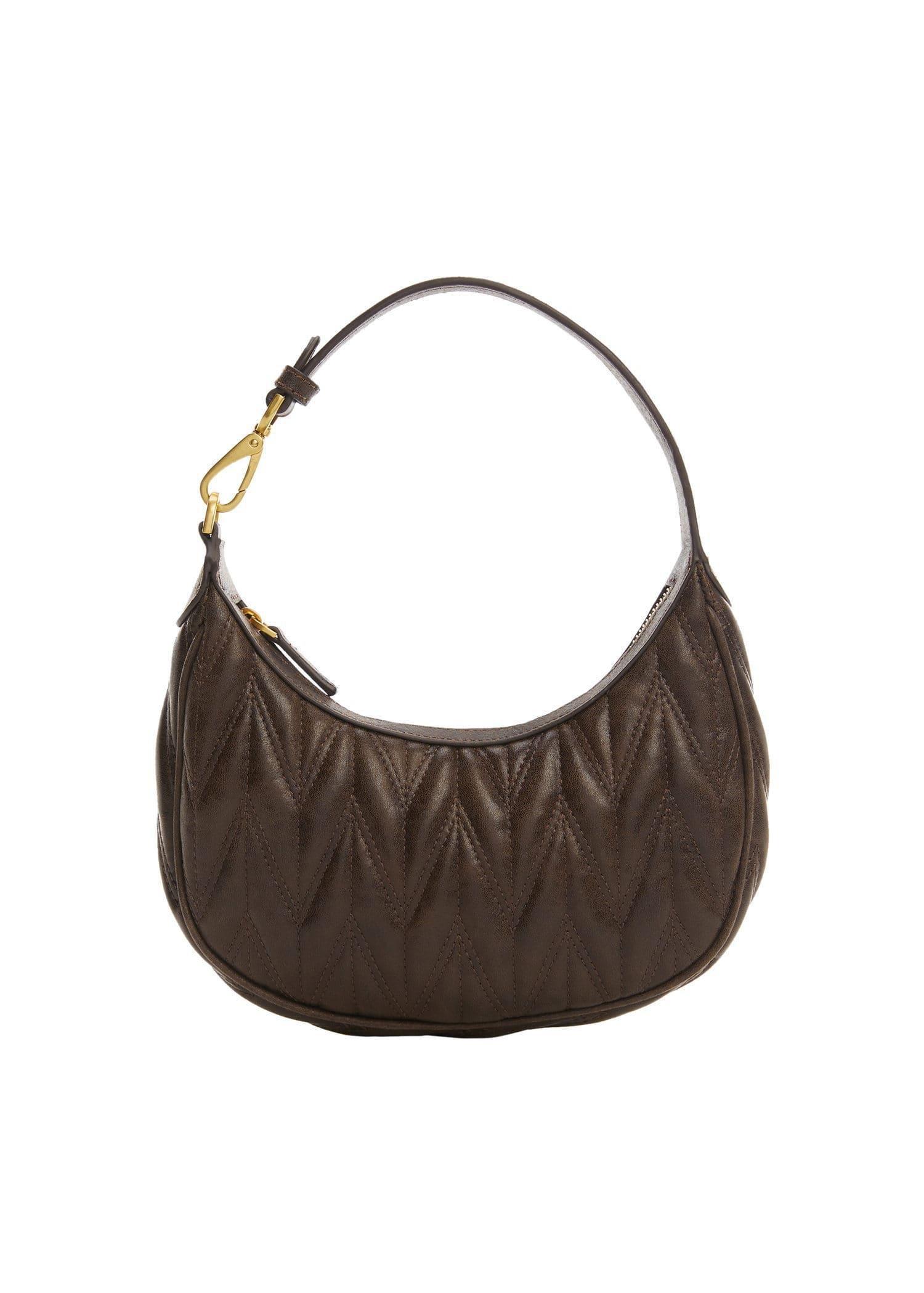 brown Quilted shoulder bag, , large image number 3
