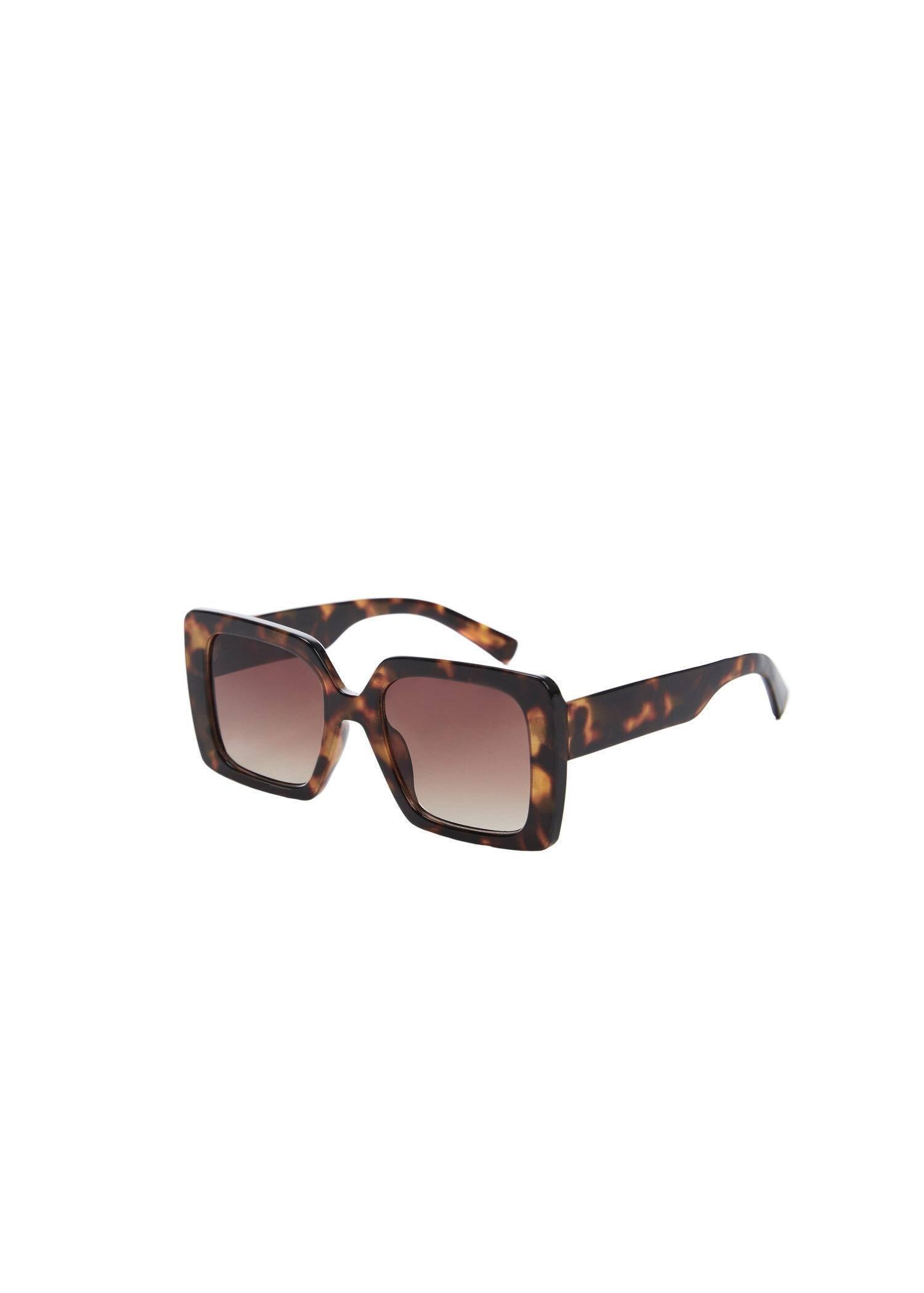 Brown Tortoiseshell Square Sunglasses, , large image number 3