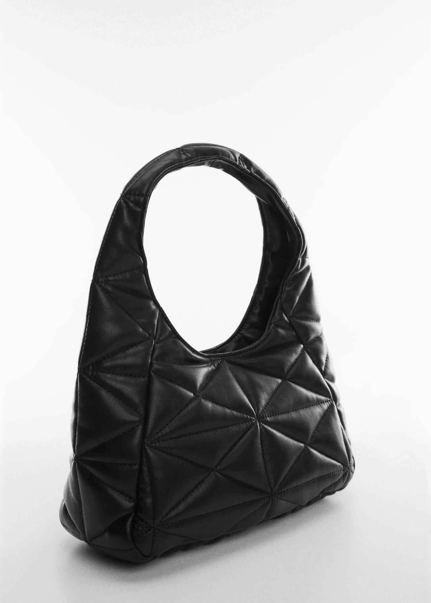 Black Quilted Shoulder Bag, , large image number 0