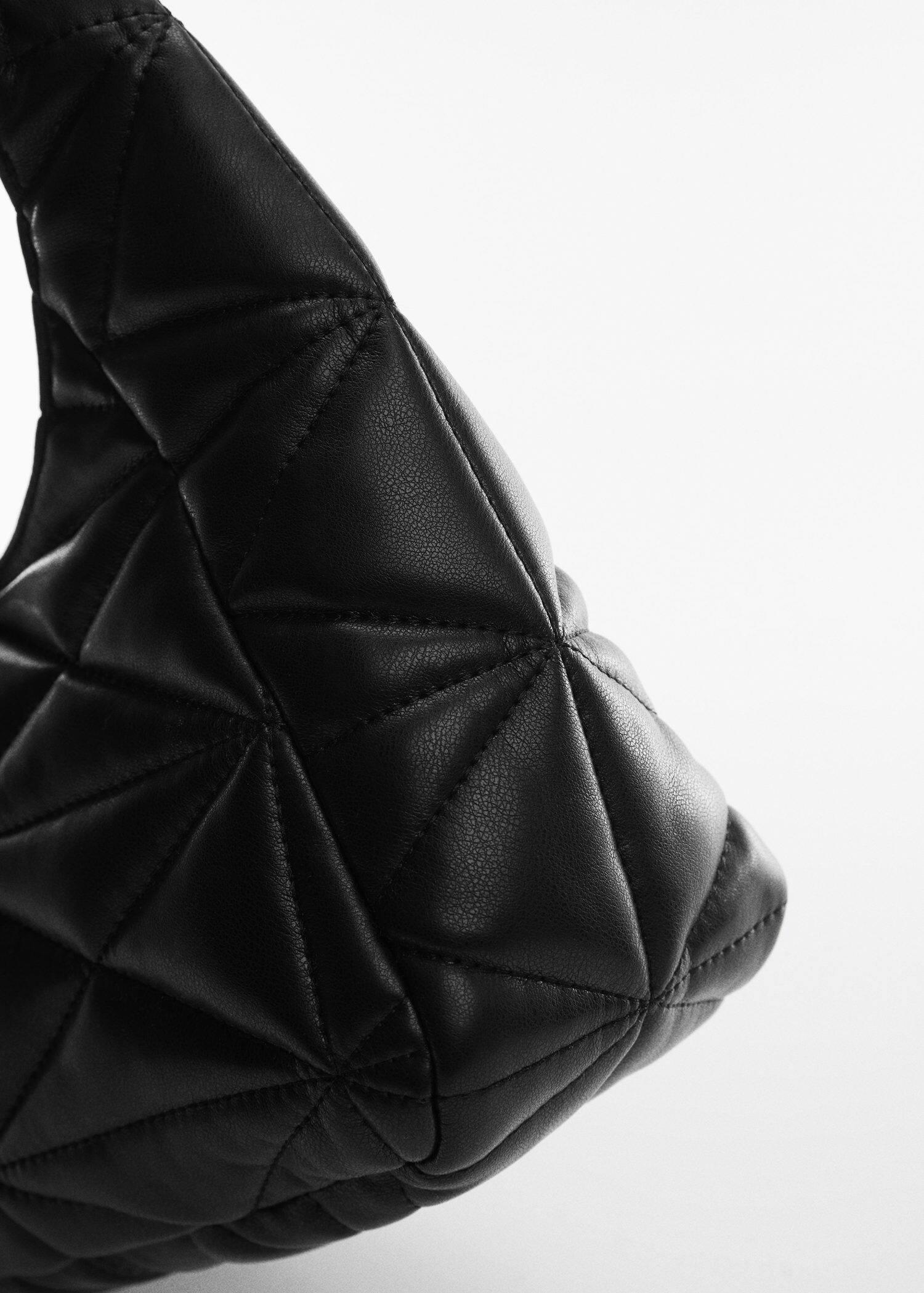 Black Quilted Shoulder Bag, , large image number 1