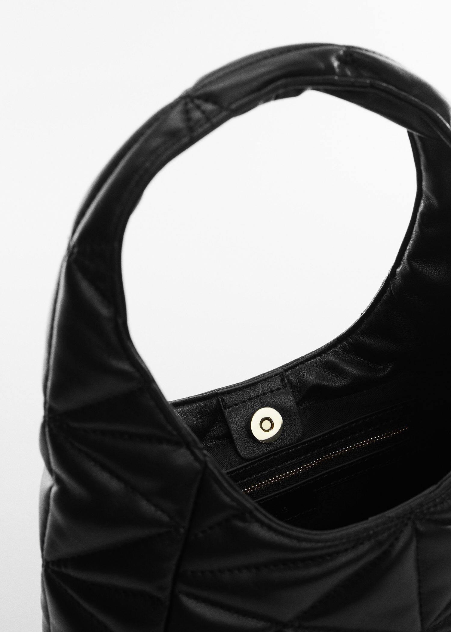 Black Quilted Shoulder Bag, , large image number 2