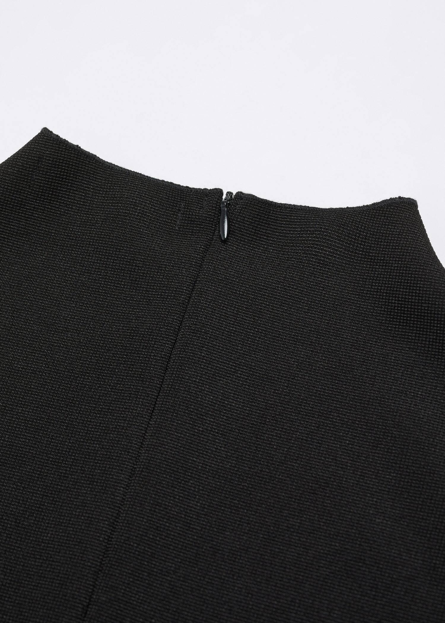 Black Fitted Turtleneck Dress, , large image number 5