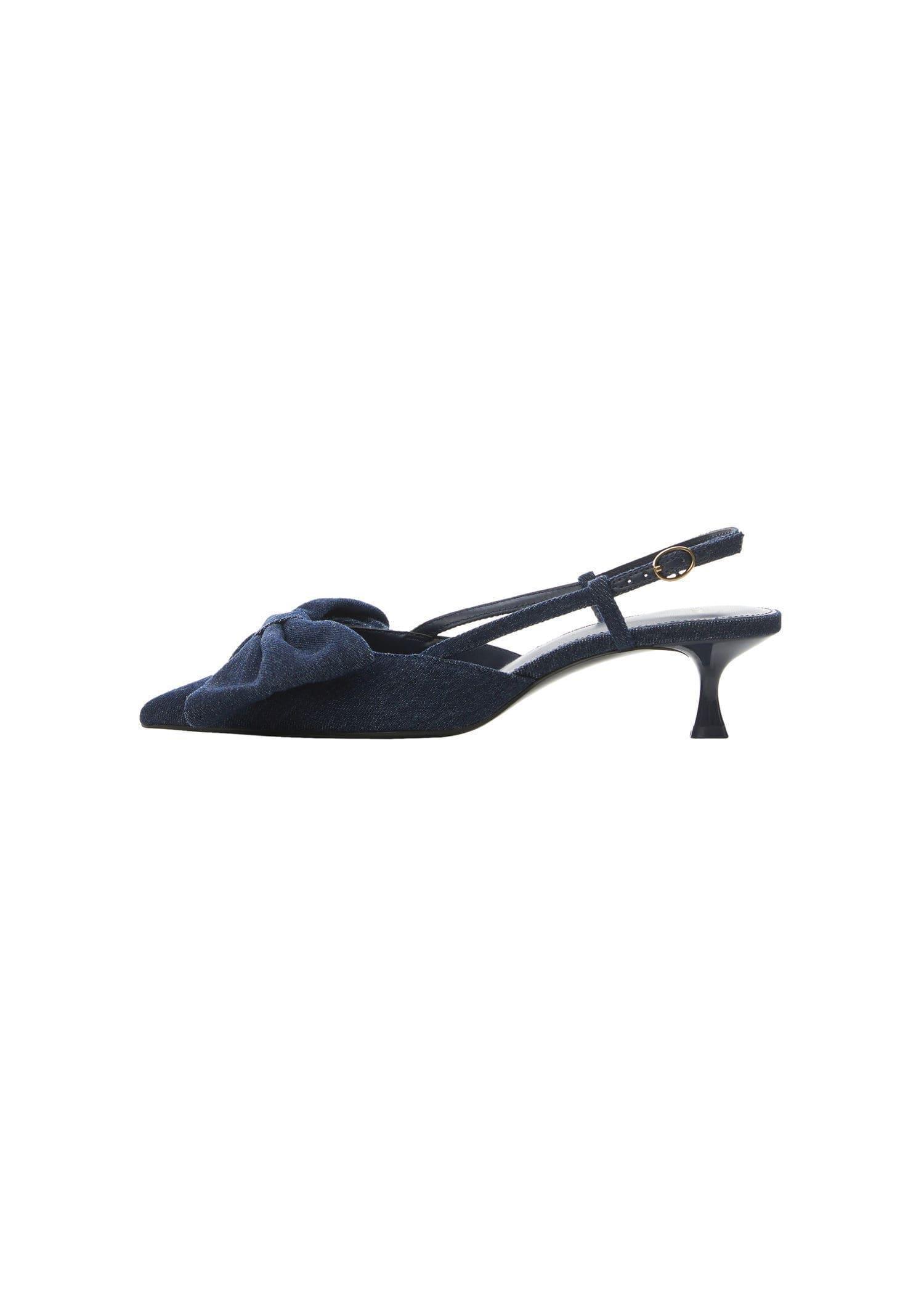Blue Bow-Heeled Denim Shoes, , large image number 3