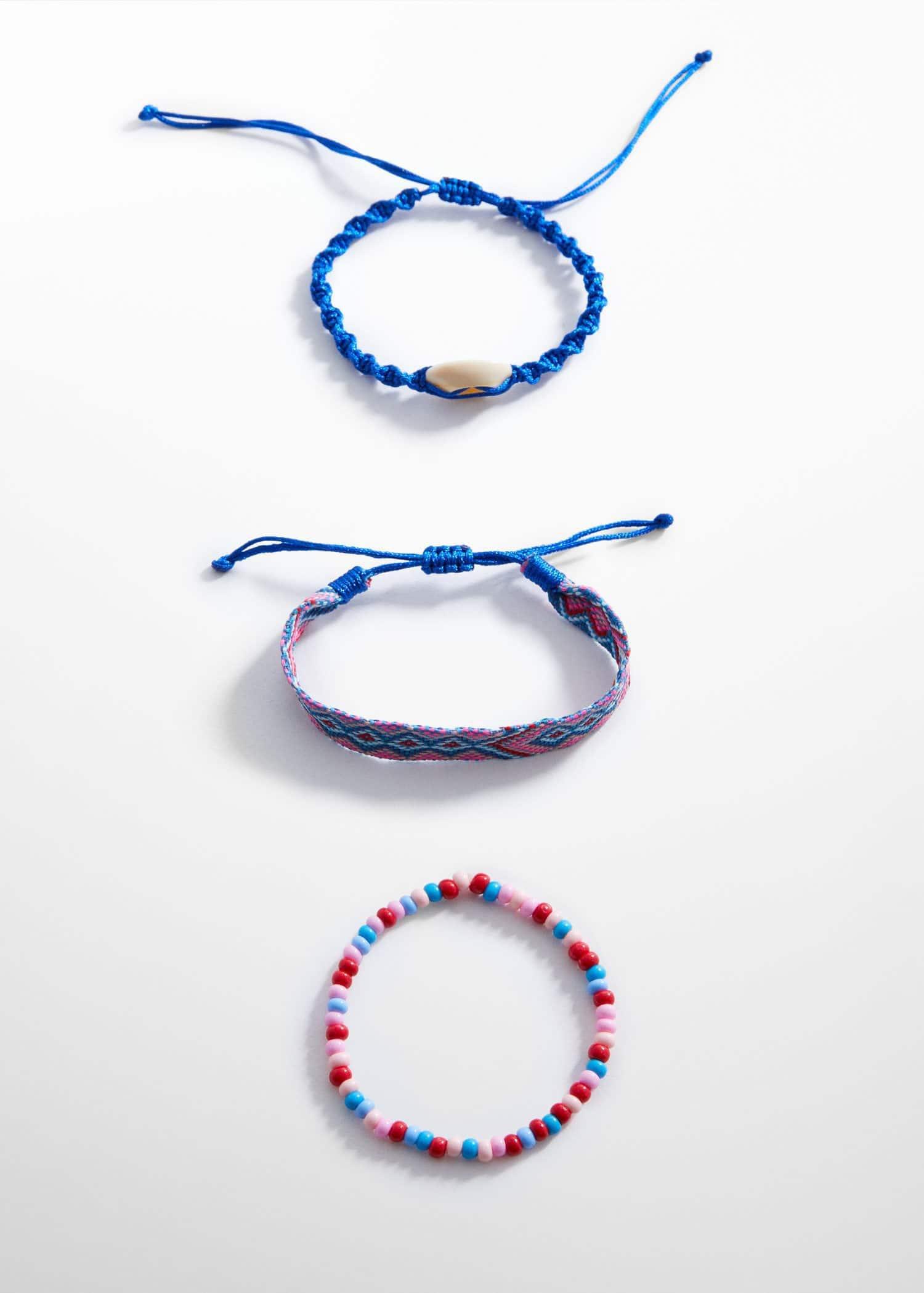 Blue Bracelets - Set Of 3, Kids Girls, , large image number 0