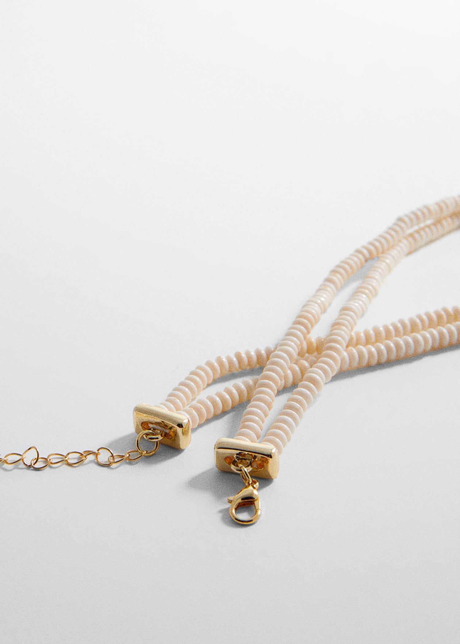 Beige Shell Pendant Pearl Necklace, , large image number 2