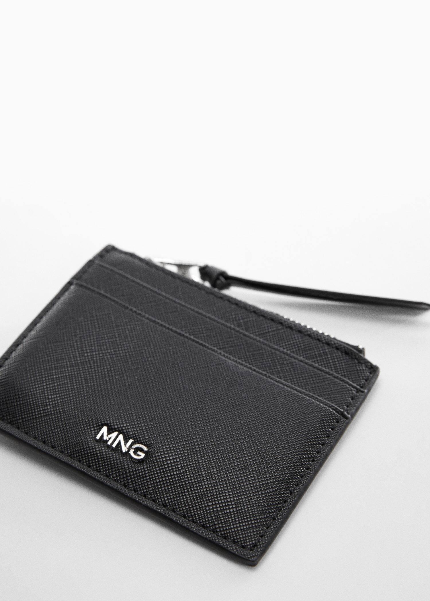 Mango Saffiano Leather Badge Holder