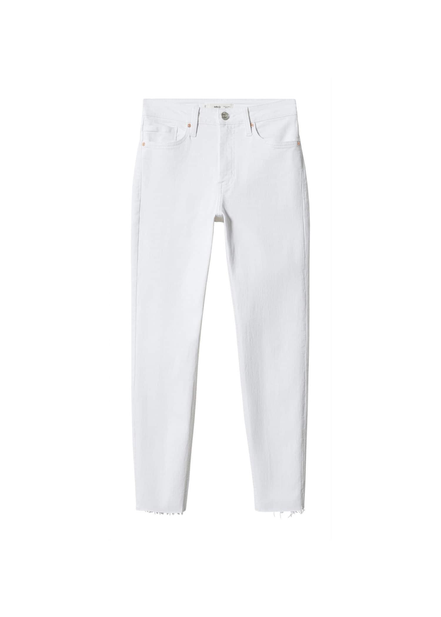 White Skinny Cropped Jeans, , large image number 3