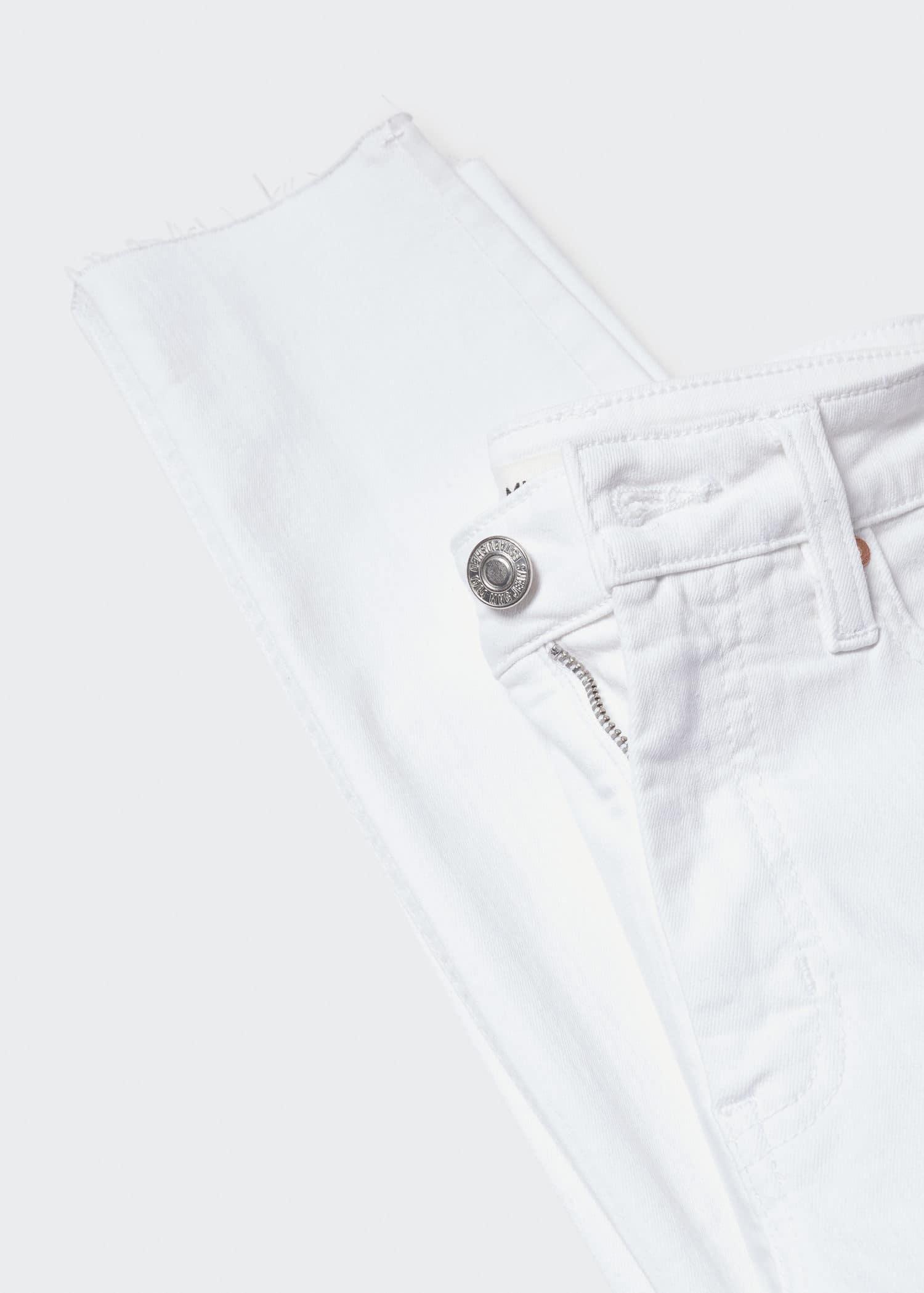 White Skinny Cropped Jeans, , large image number 7