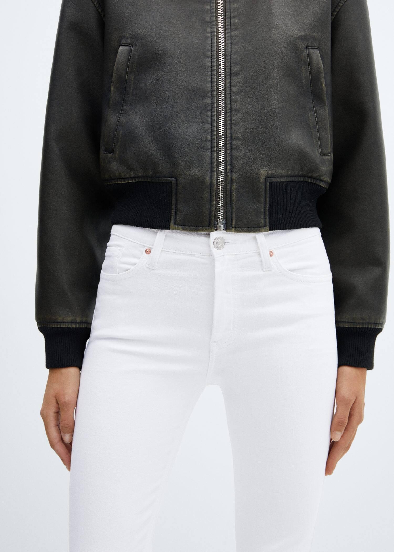 White Skinny Cropped Jeans, , large image number 8