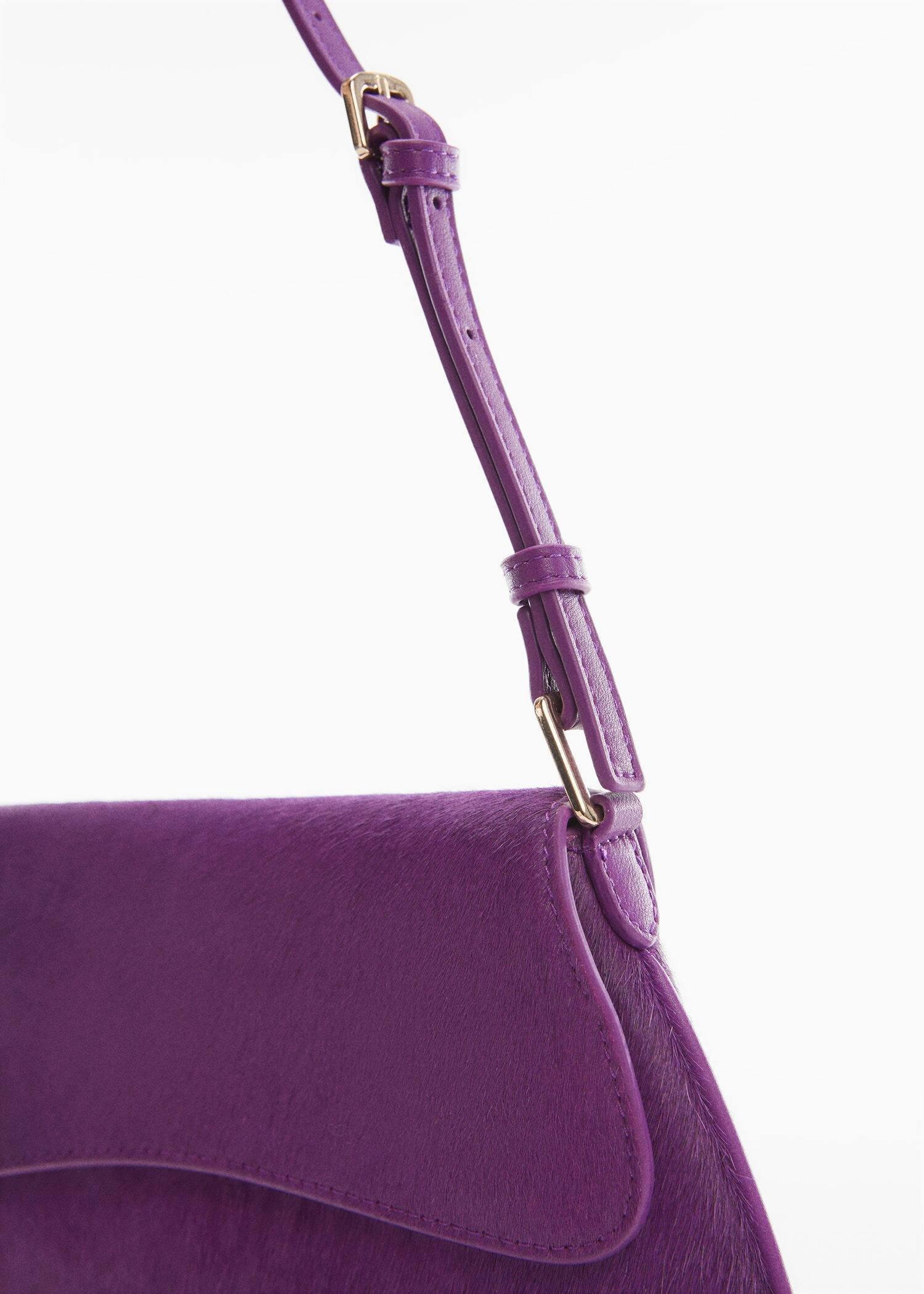 Purple Flap Leather Bag, , large image number 1