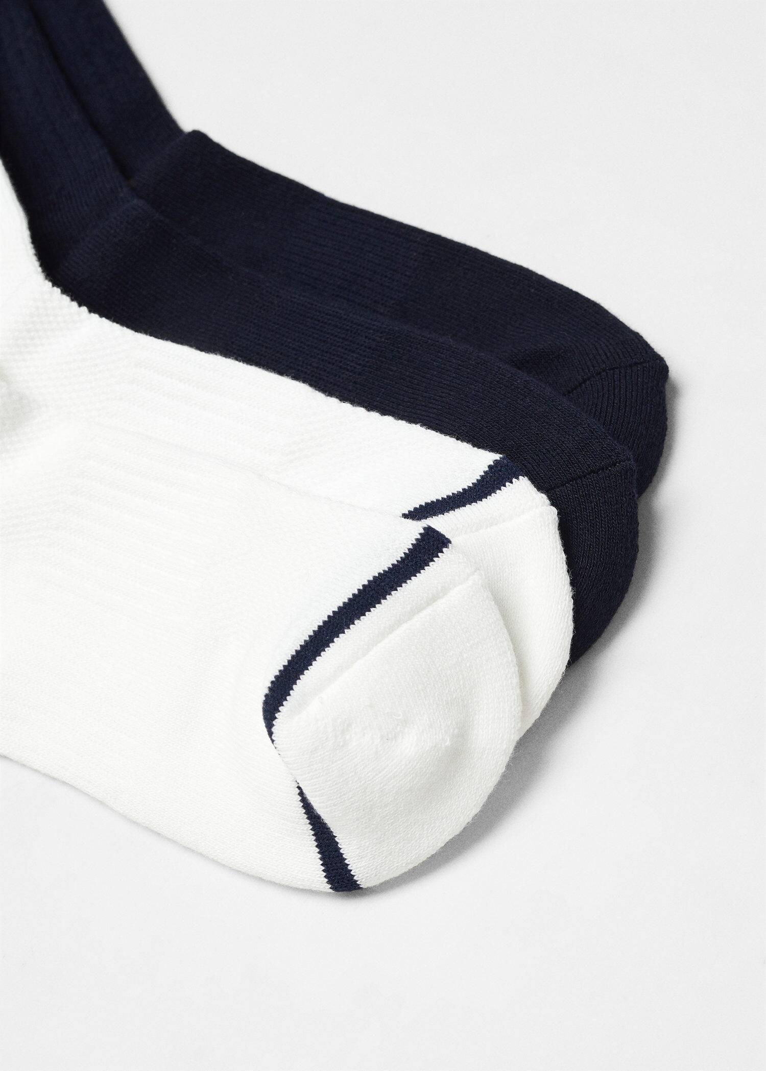 Navy Mixed Socks Set Of 2, , large image number 1