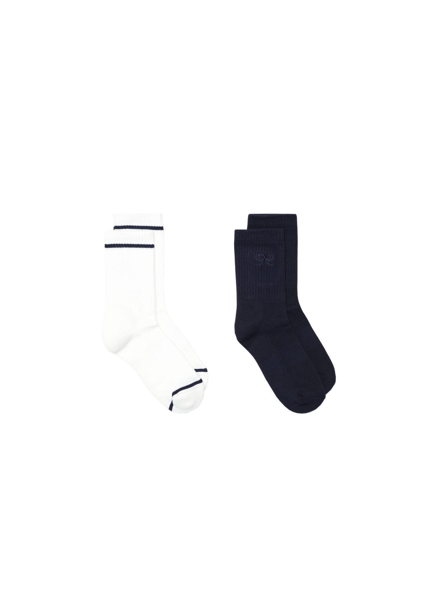 Navy Mixed Socks Set Of 2, , large image number 2