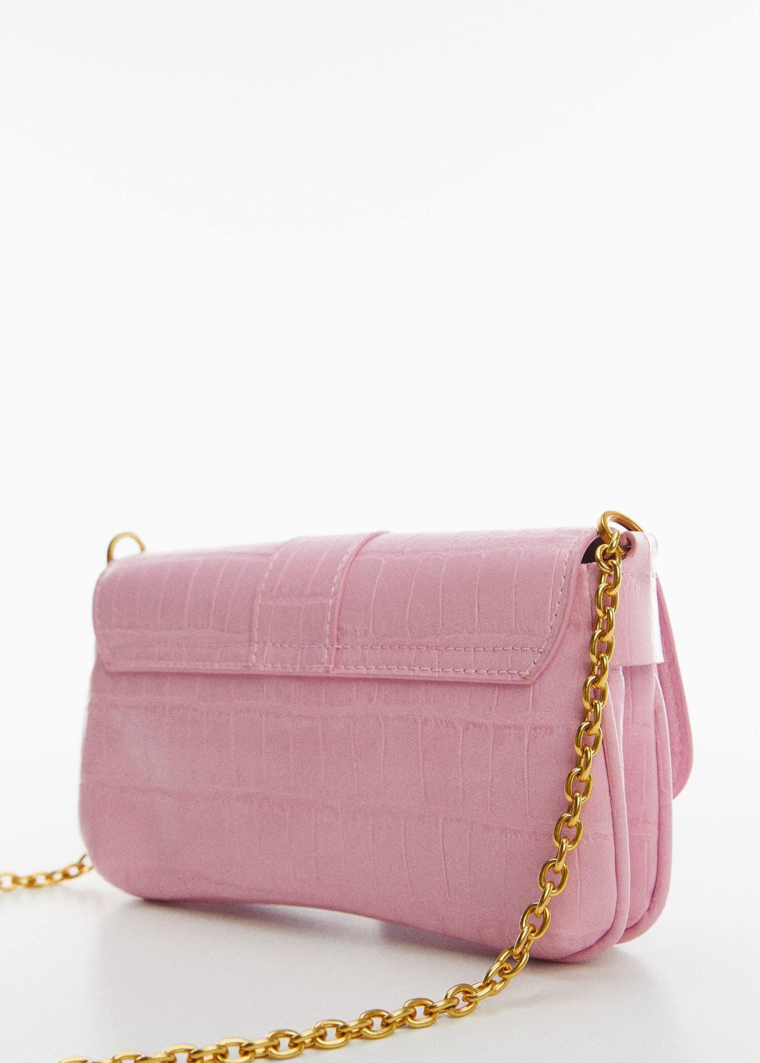 Mango - Coco-effect Chain Bag Bubblegum Pink - One Size - Women