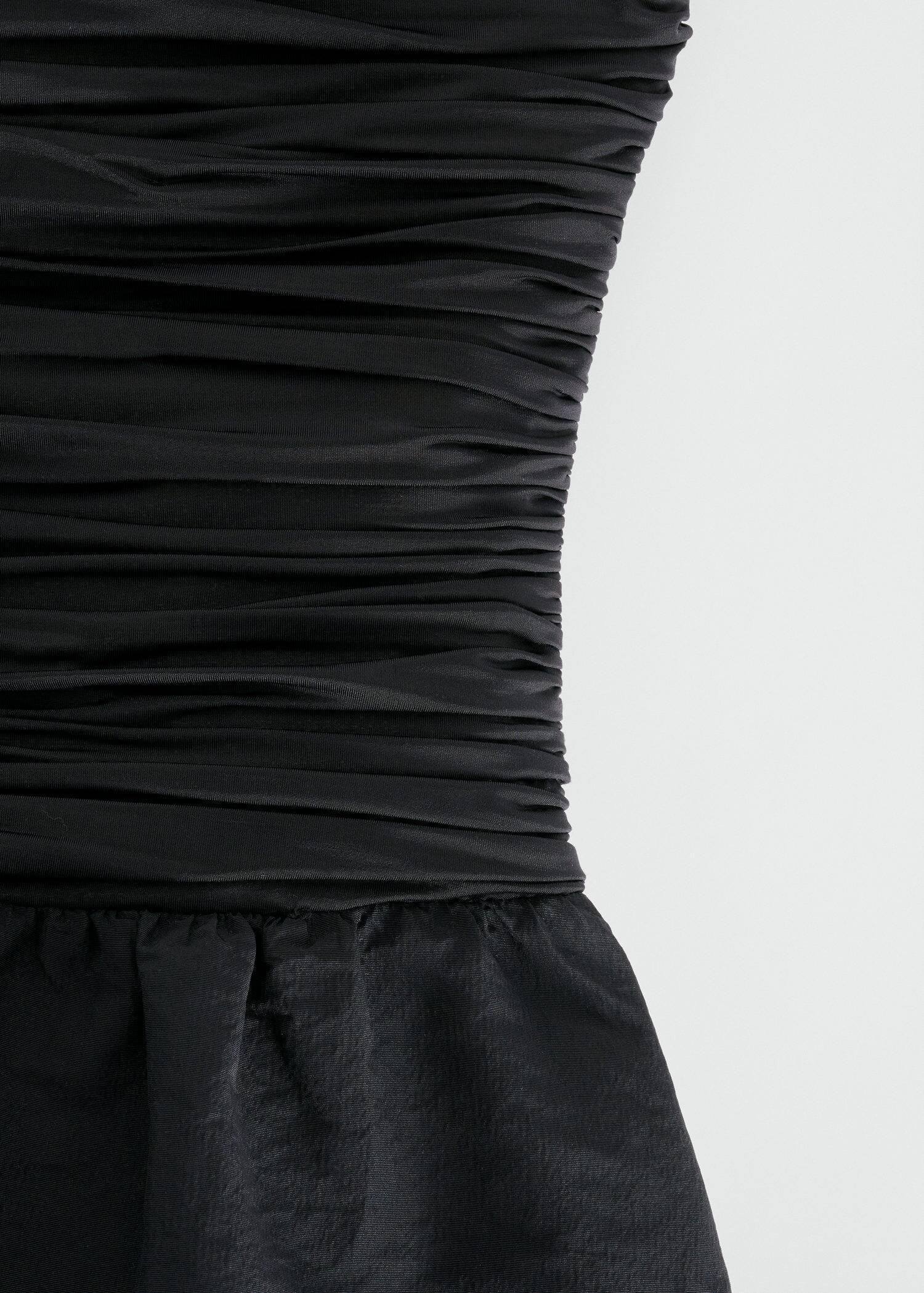 Black Draped Body Dress, , large image number 1
