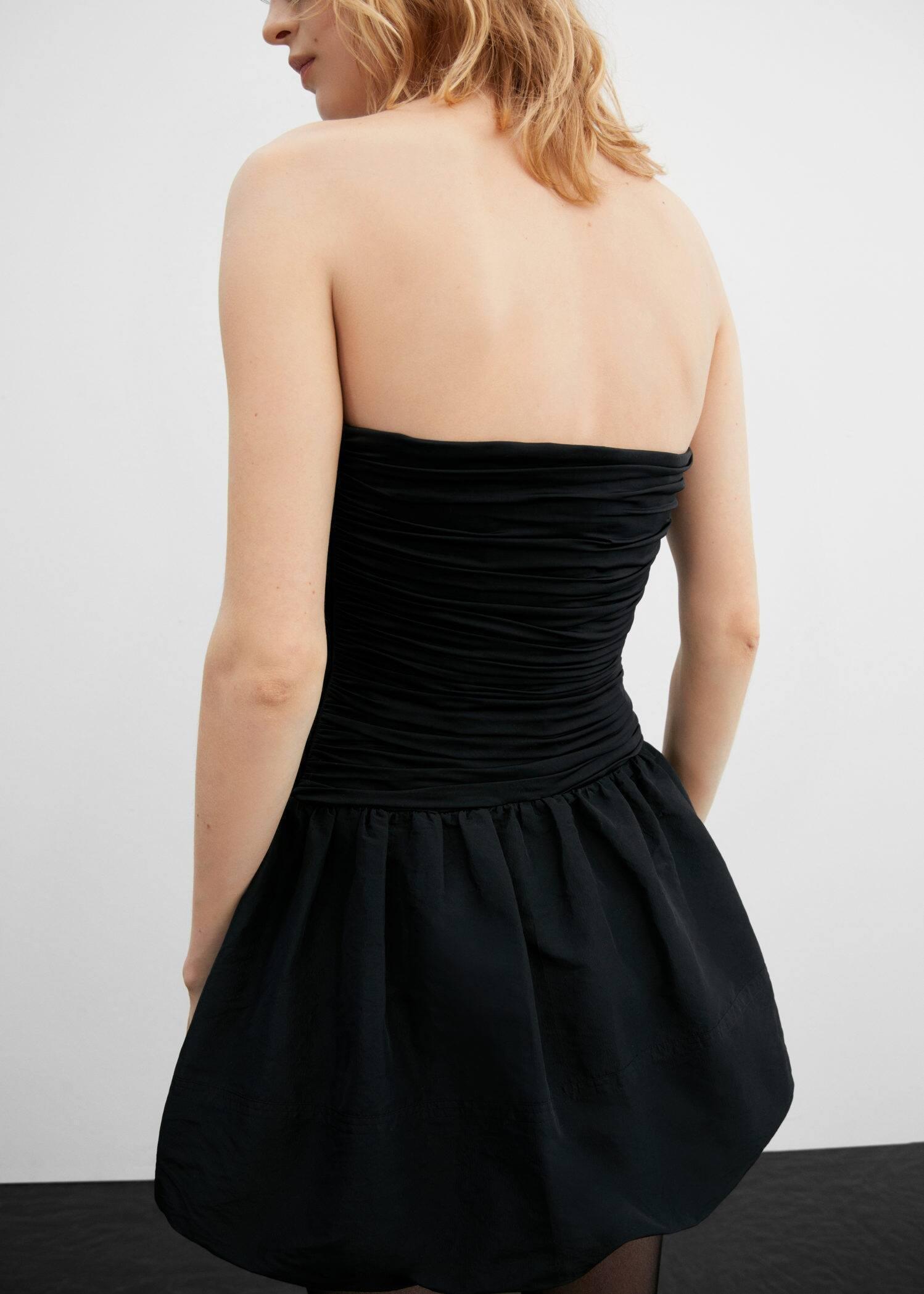 Black Draped Body Dress, , large image number 2