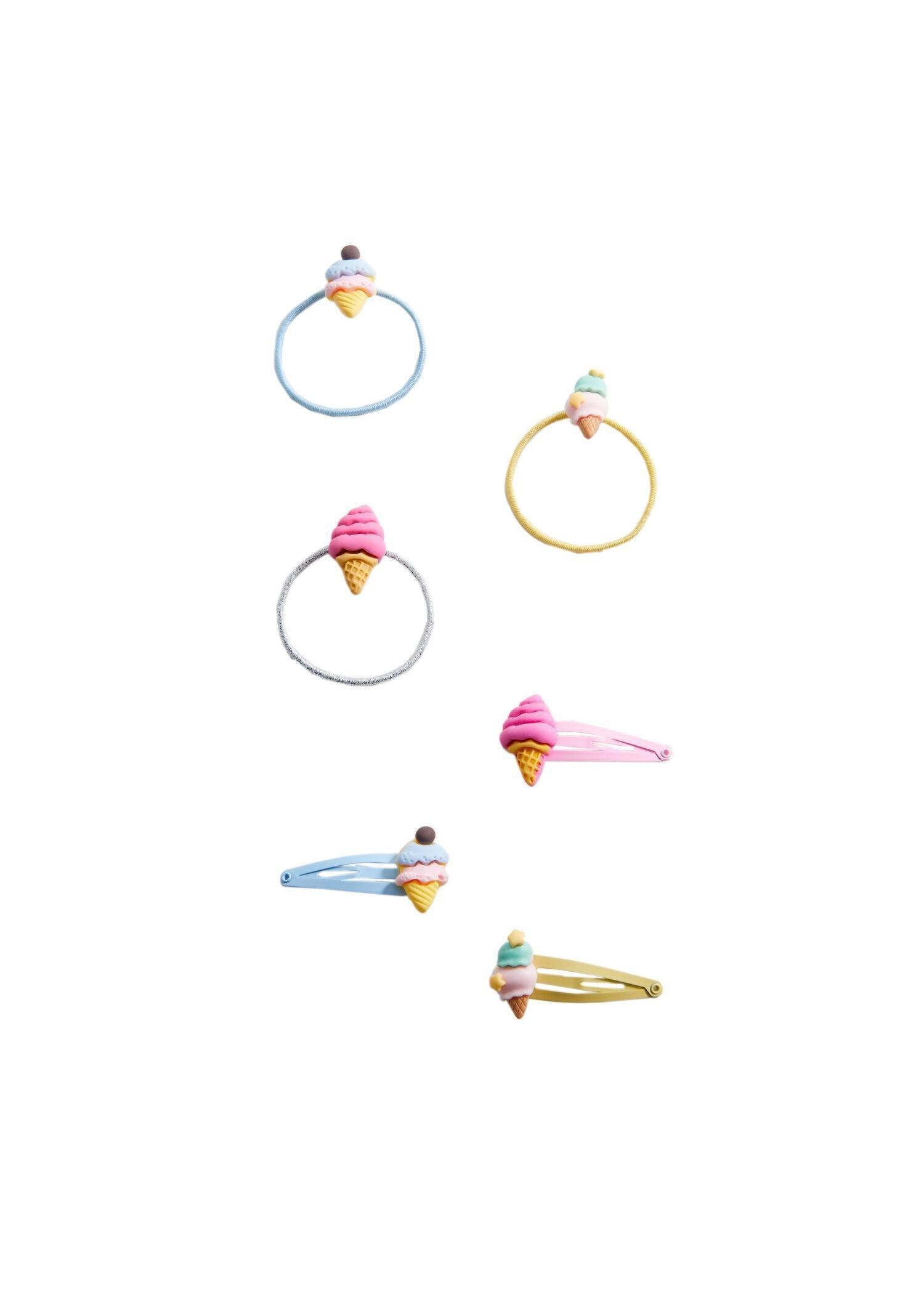 Pink Rubber Bands And Clips, Kids Girls, , large image number 1