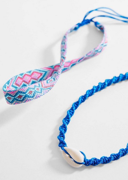 Mango - Blue Necklaces - Set Of 2, Kids Girls