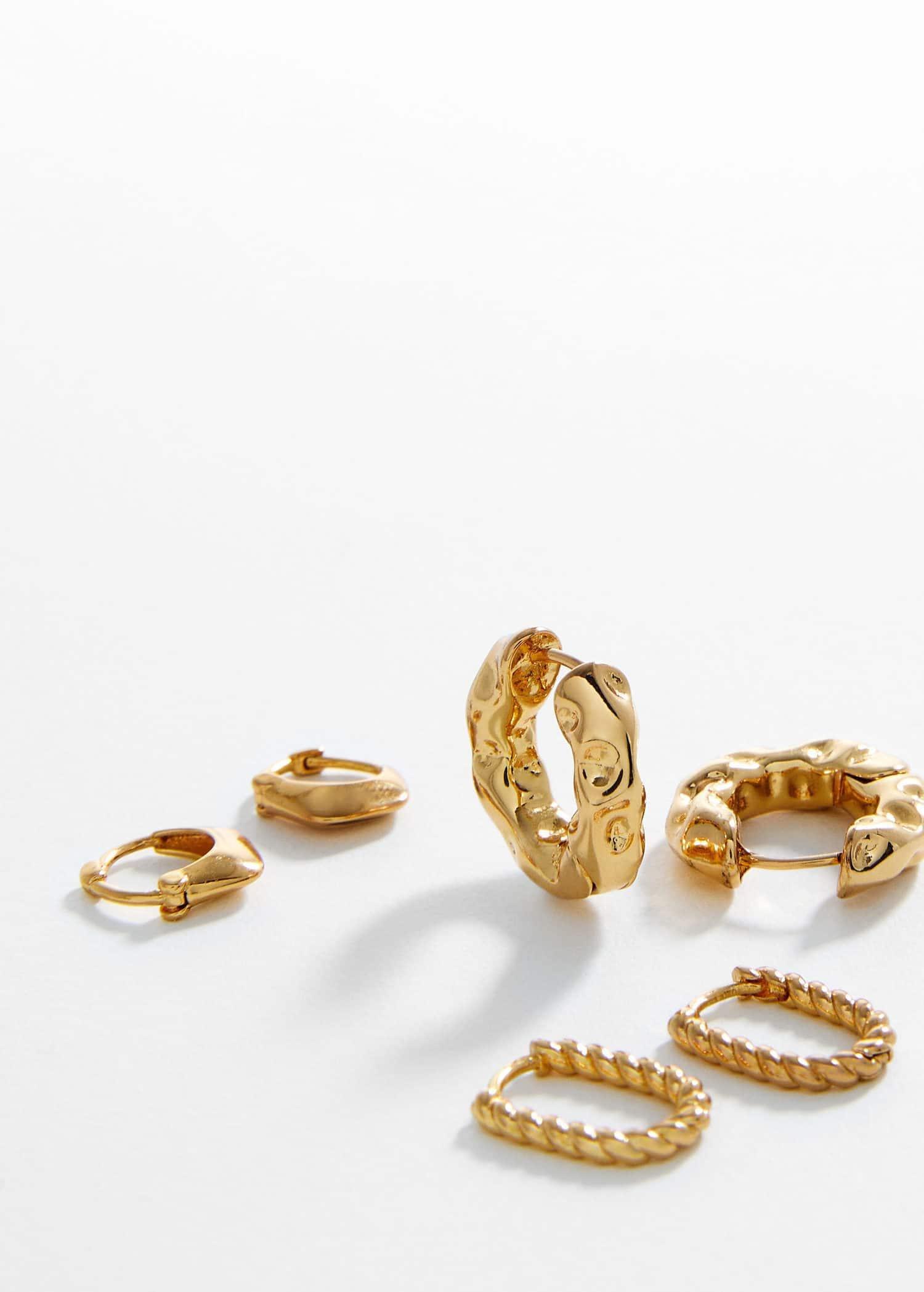 Gold Set Of Hoop Earrings, , large image number 0