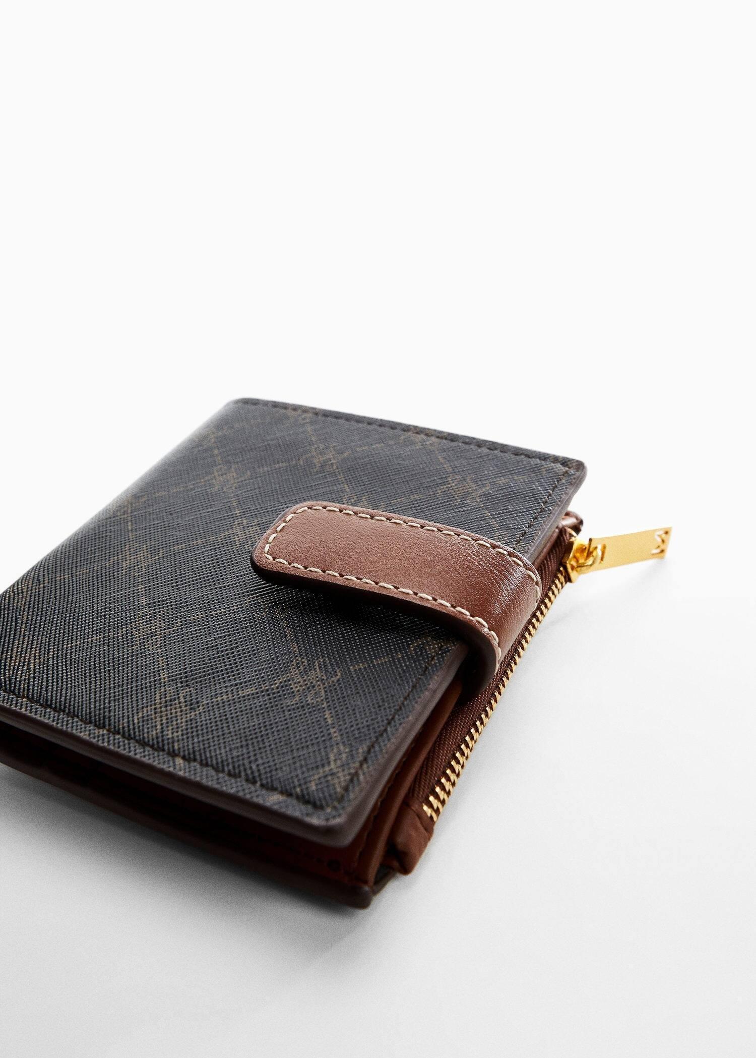 Brown Printed Wallet, , large image number 1