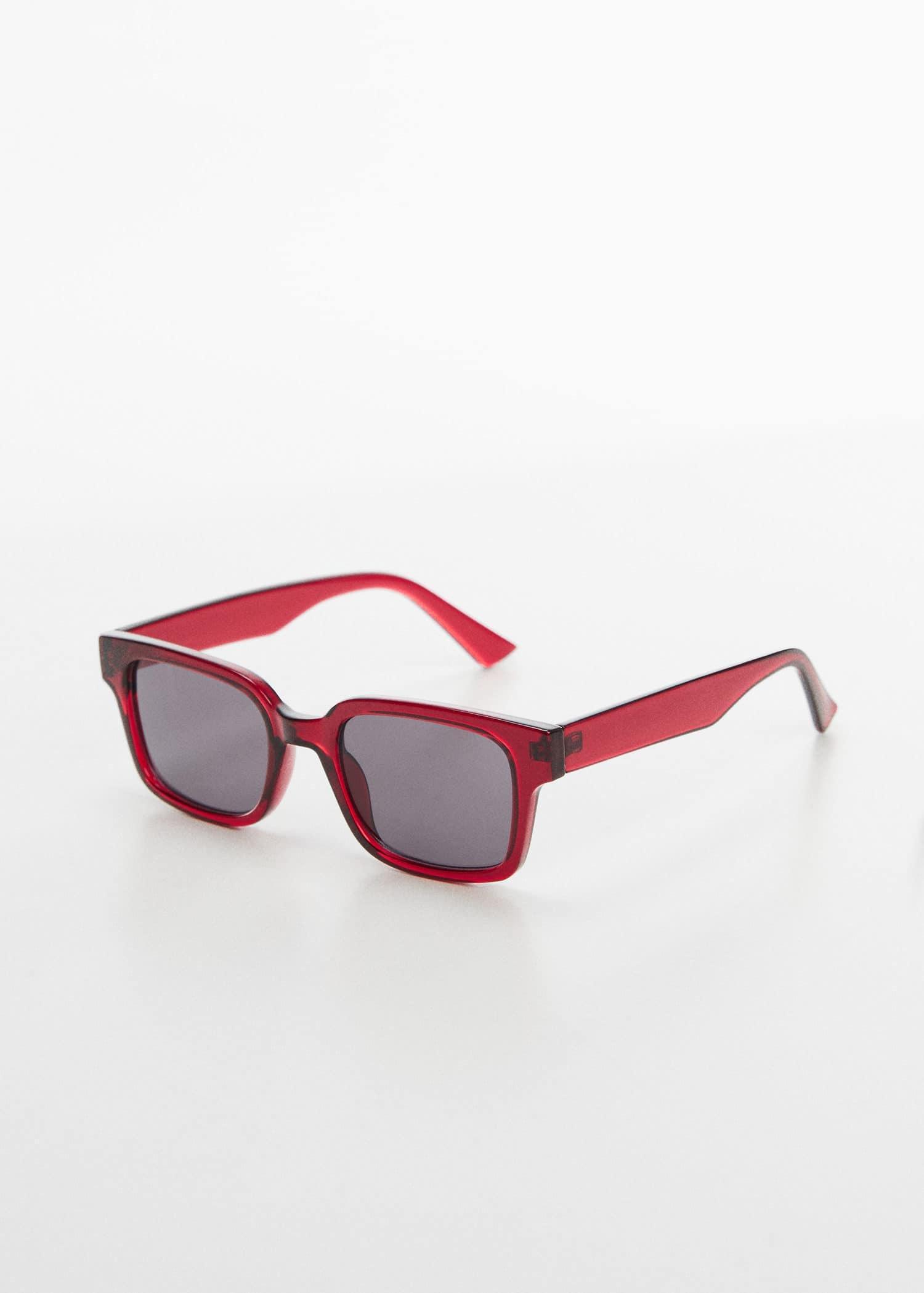 Red Squared Frame Sunglasses, , large image number 0