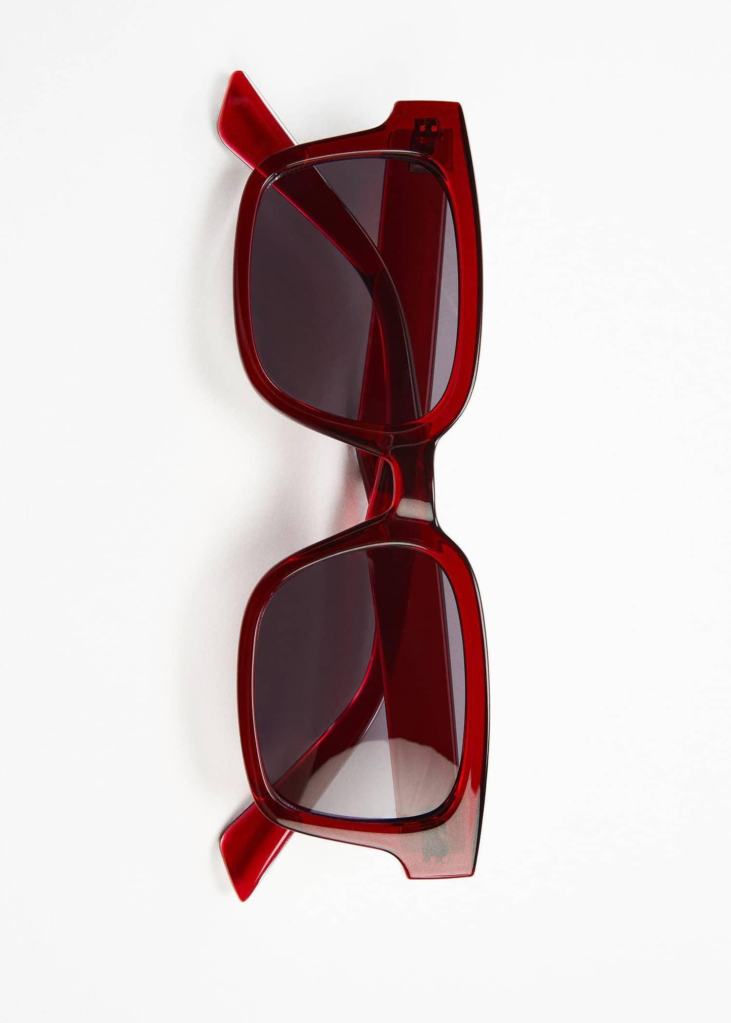 Red Squared Frame Sunglasses, , large image number 2