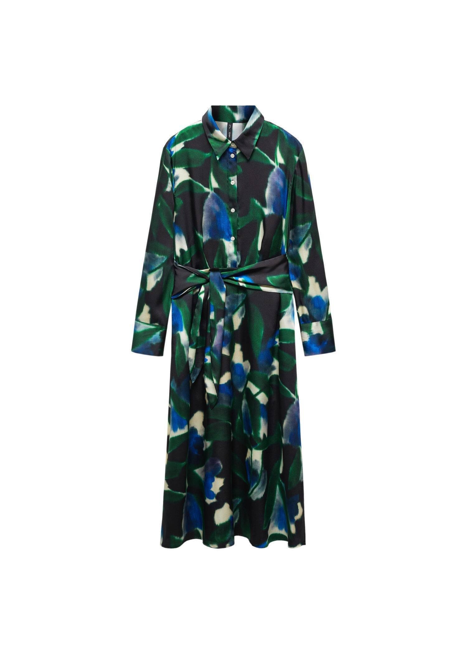 Green Printed Shirt Dress, , large image number 3