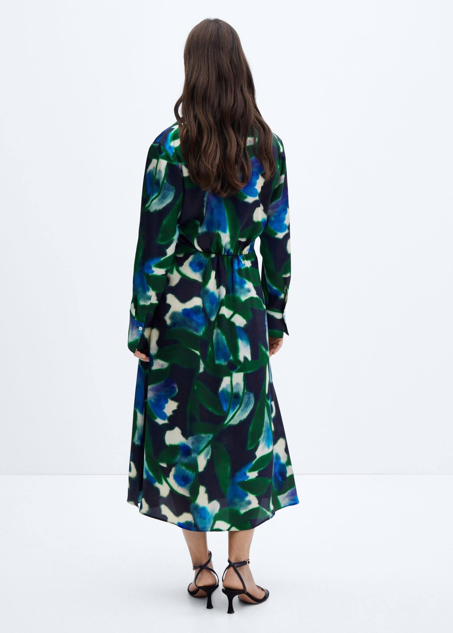 Green Printed Shirt Dress, , large image number 5