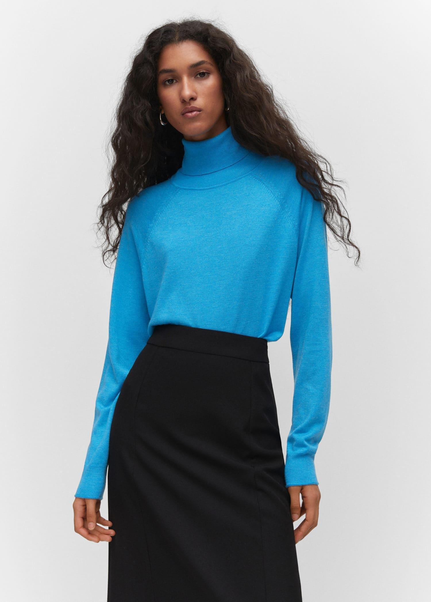 Turquoise turtleneck sweater sales
