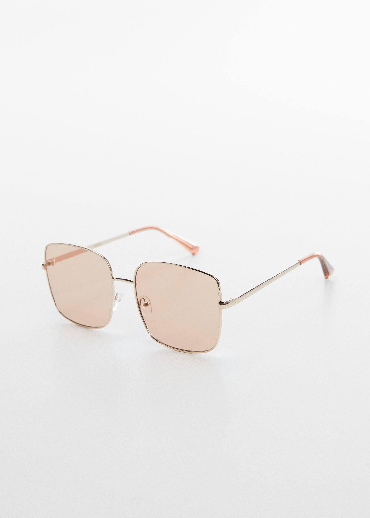 Gold Square Metallic Frame Sunglasses, , large image number 0