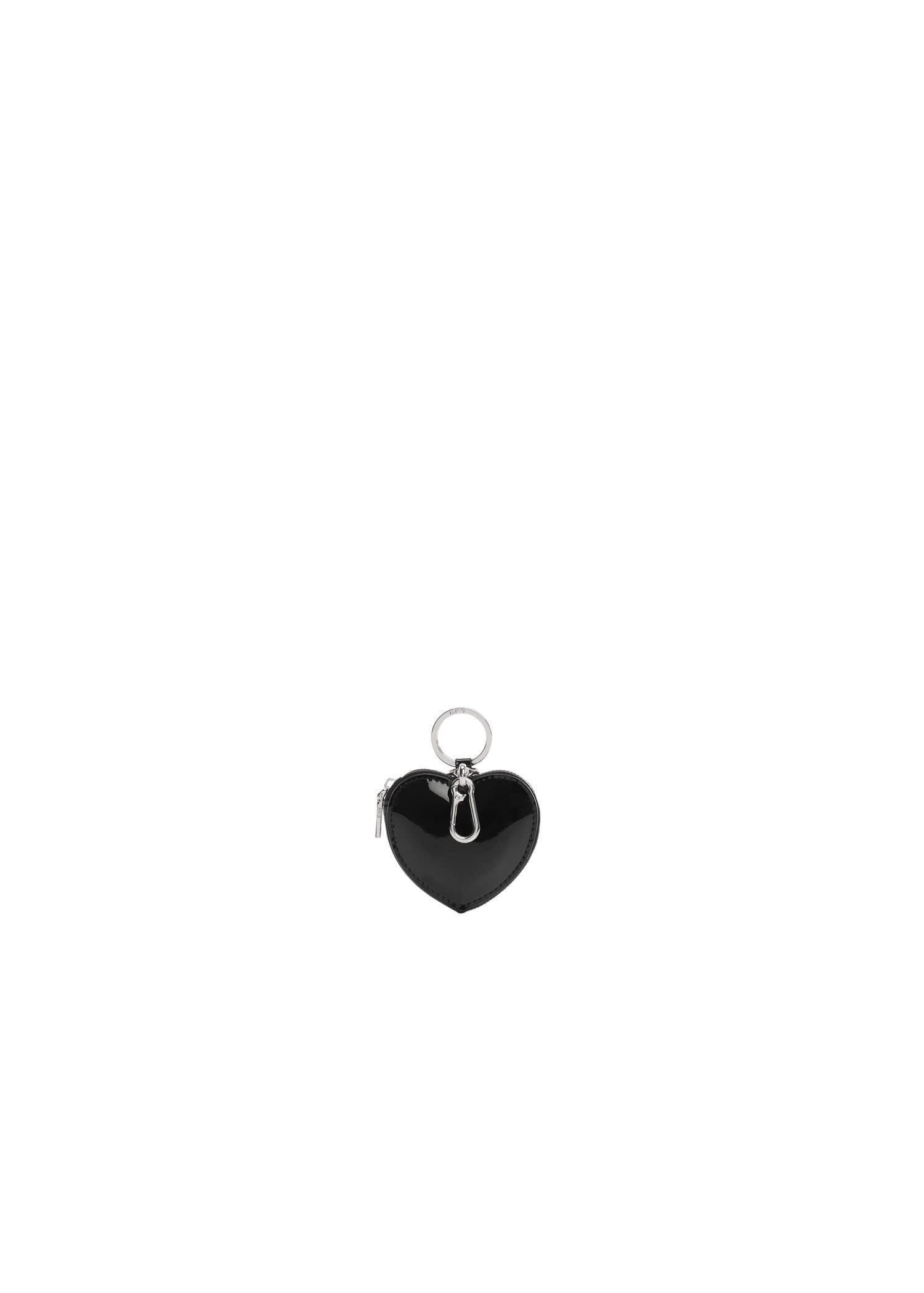 Black Wallet With Heart Keychain, , large image number 3