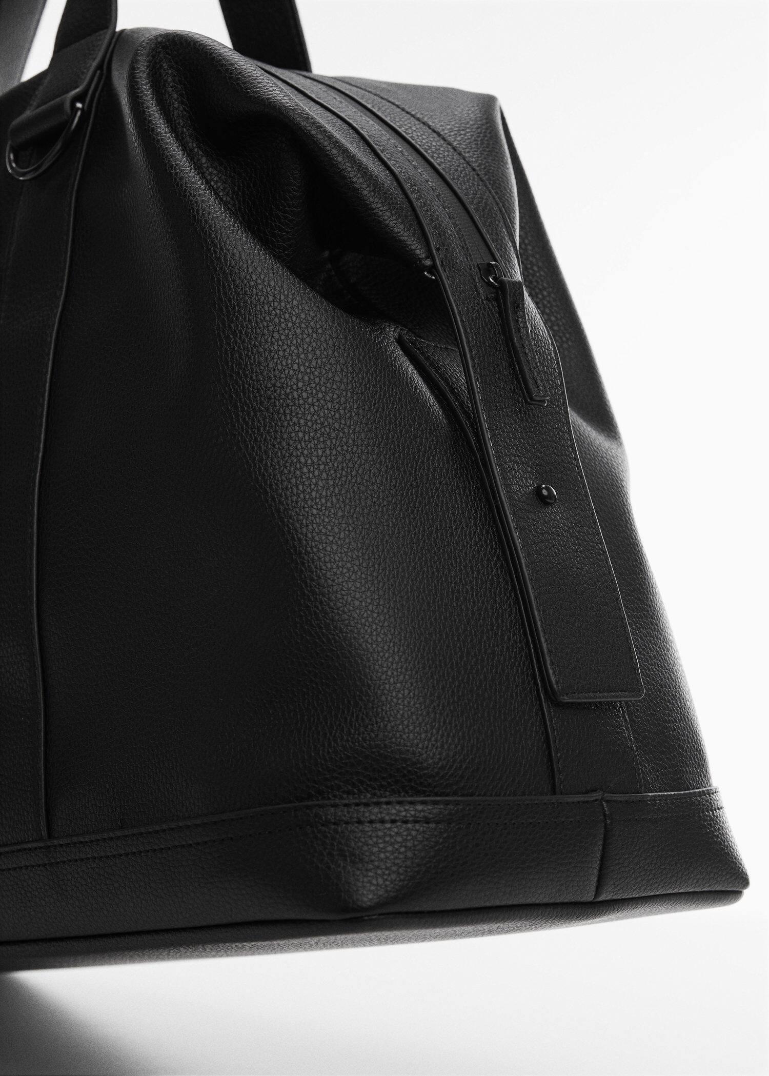 Black Leather Effect Travel Bowling Bag, , large image number 2