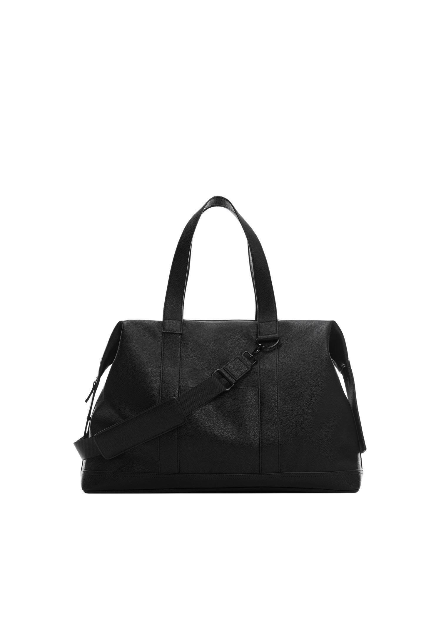 Black Leather Effect Travel Bowling Bag, , large image number 3