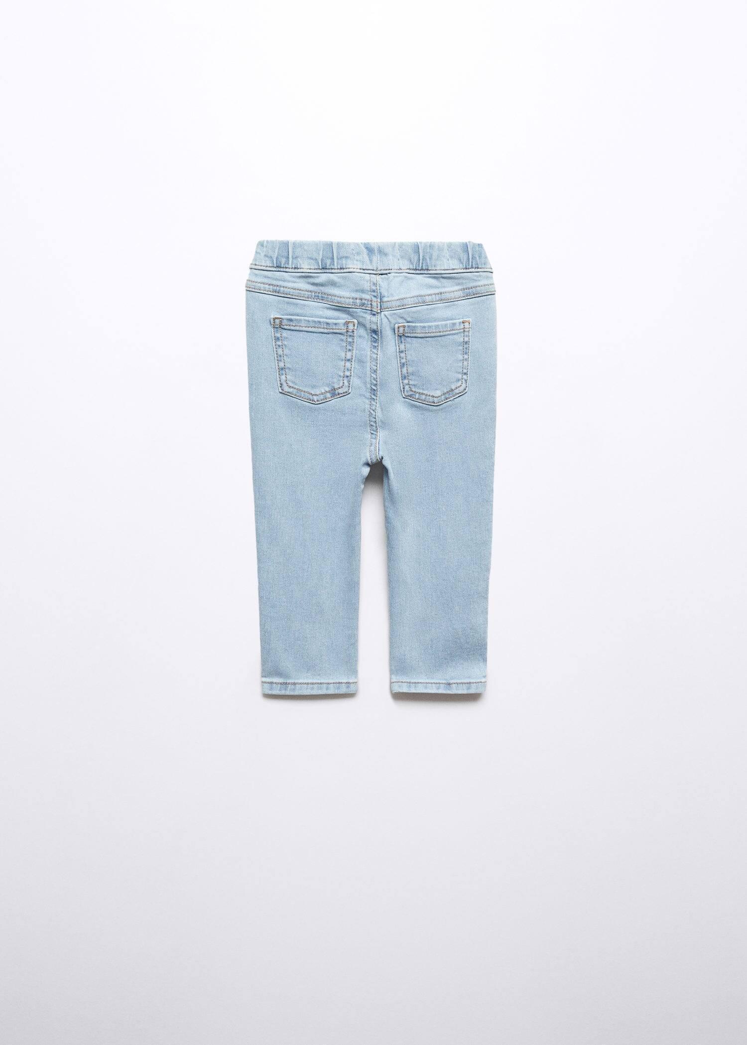 Blue Cotton Skinny Jeans, Baby Girls, , large image number 3