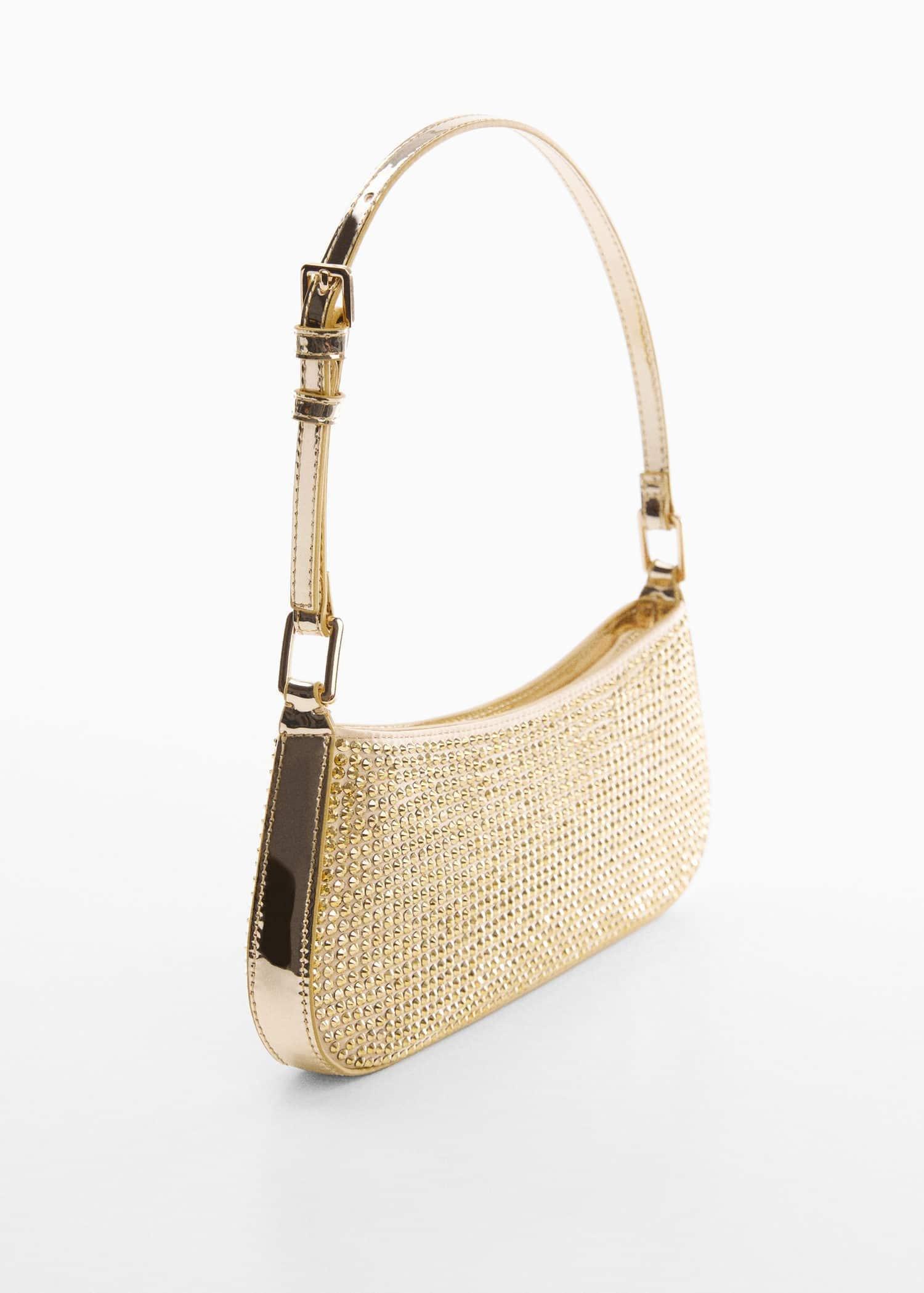 Gold Rhinestone Shoulder Bag, , large image number 0