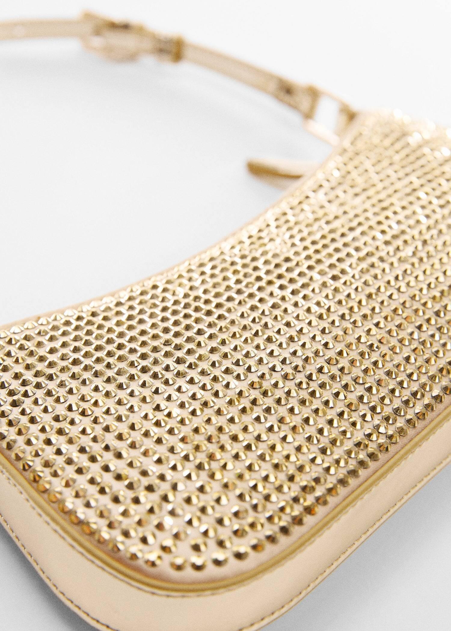 Gold Rhinestone Shoulder Bag, , large image number 1