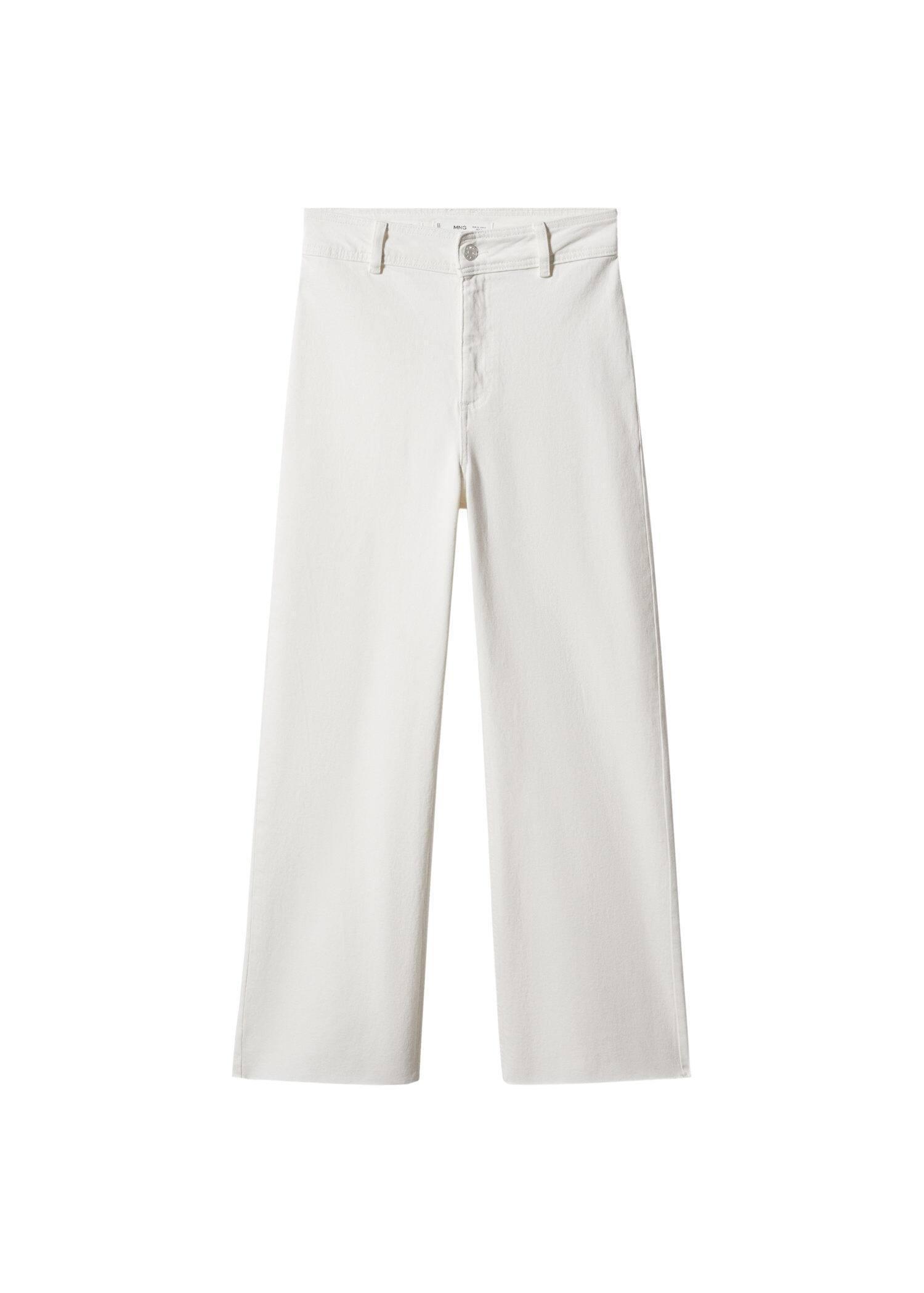 White Jeans Culotte High Waist, , large image number 4