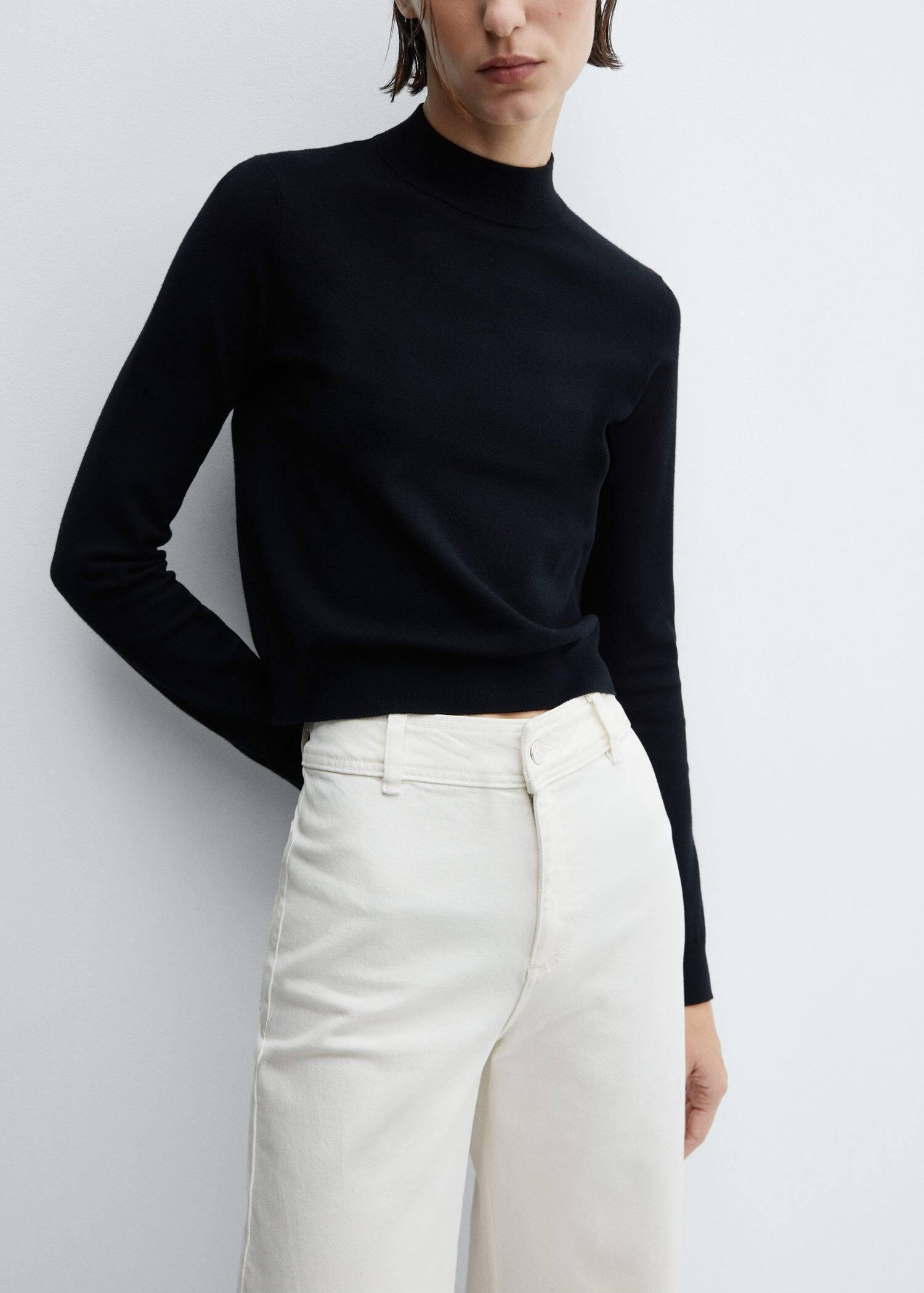 White Jeans Culotte High Waist, , large image number 9