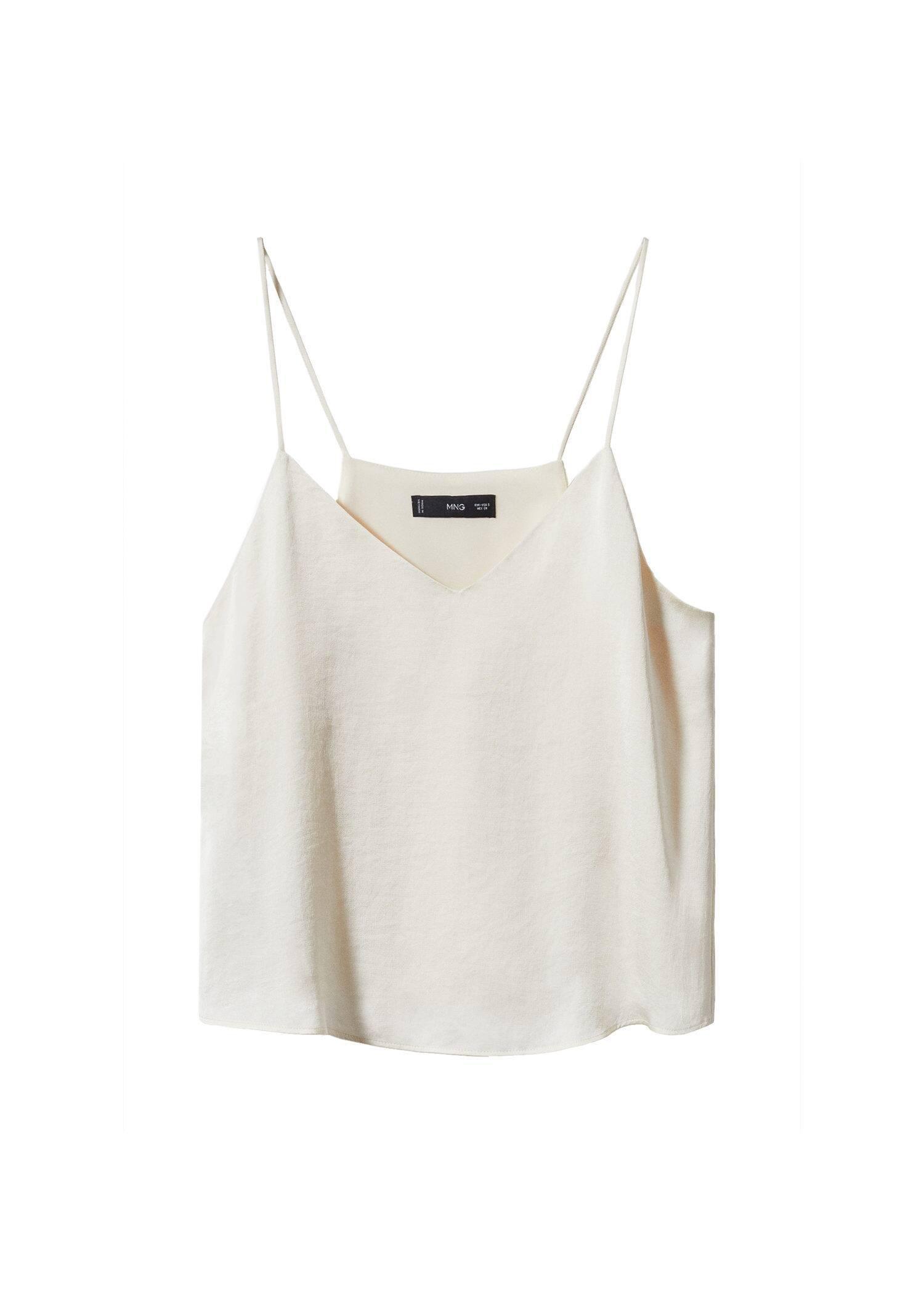 Beige Satin Top With Straps, , large image number 3