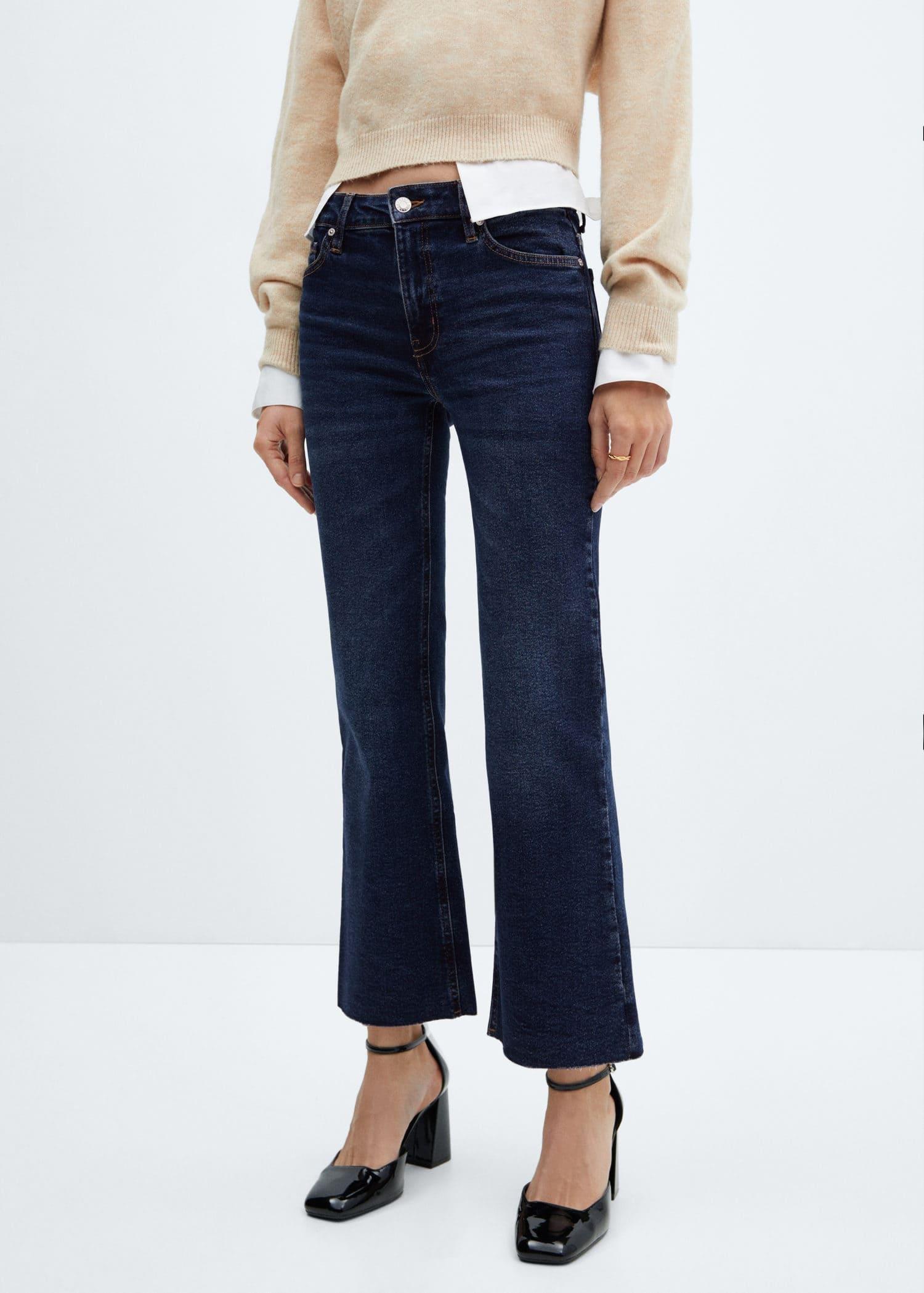 Mango high waist flare jeans top