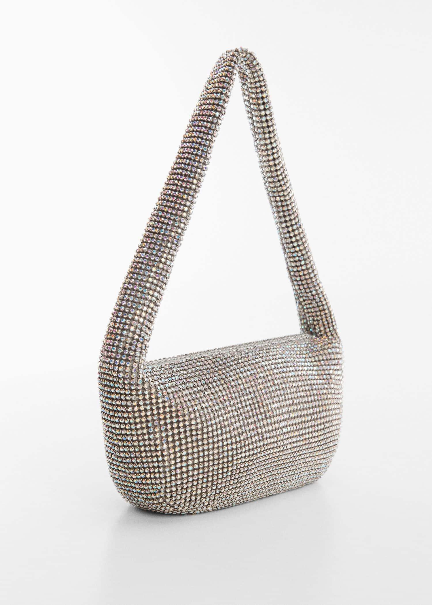 Silver Rhinestone Shoulder Bag, , large image number 0