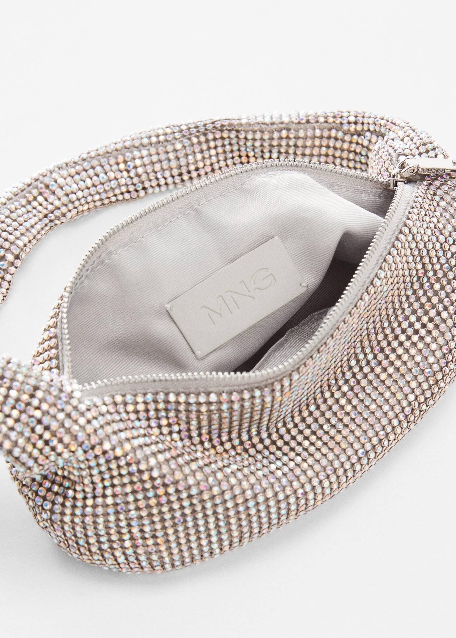 Silver Rhinestone Shoulder Bag, , large image number 1