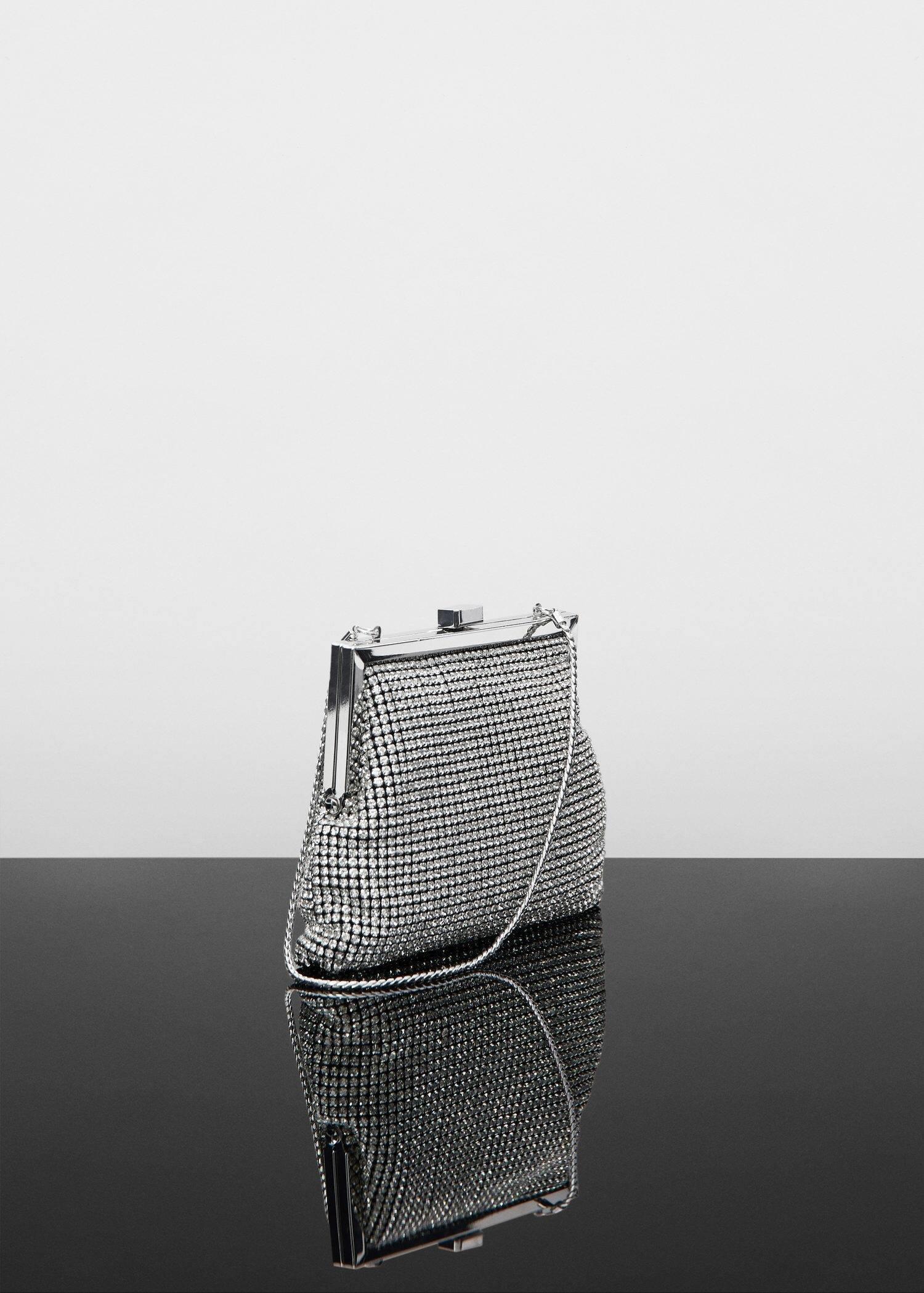 Silver Crystal Clutch Bag, , large image number 0