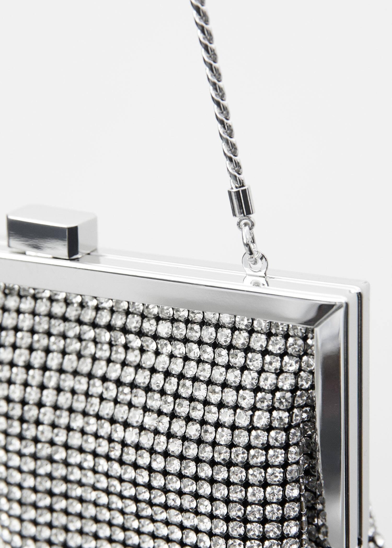 Silver Crystal Clutch Bag, , large image number 1