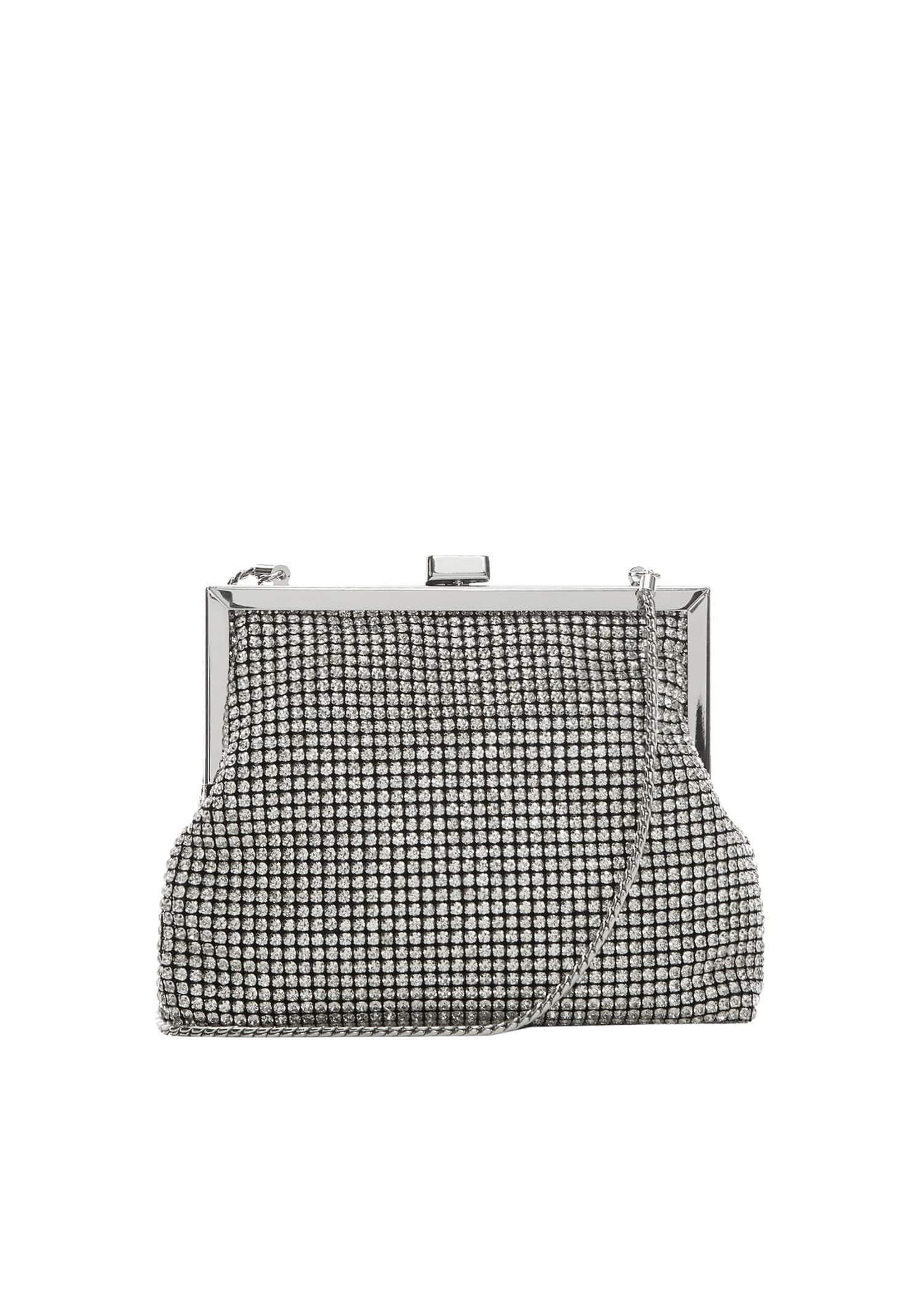 Silver Crystal Clutch Bag, , large image number 2