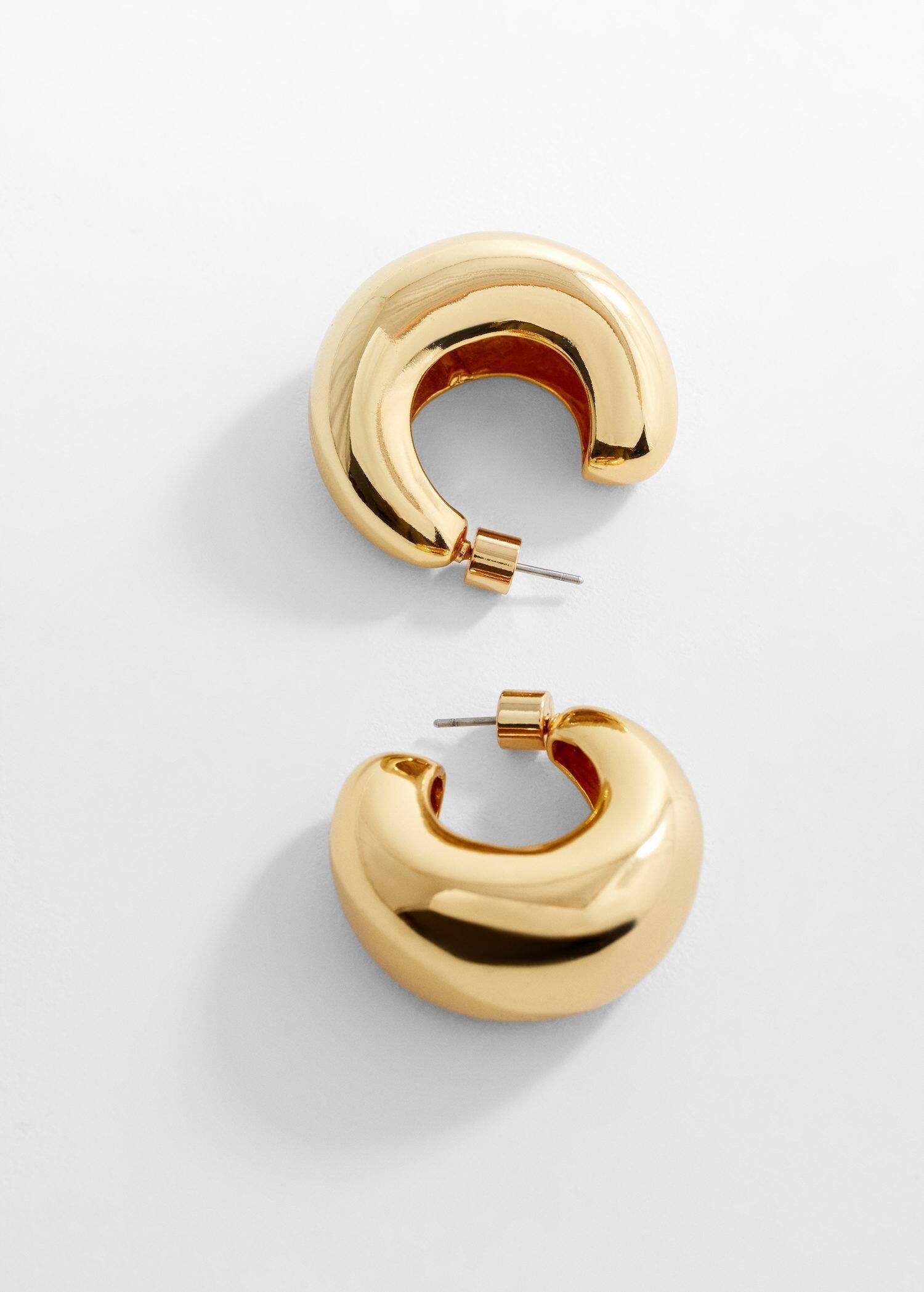 Gold Volume Hoop Earrings, , large image number 0