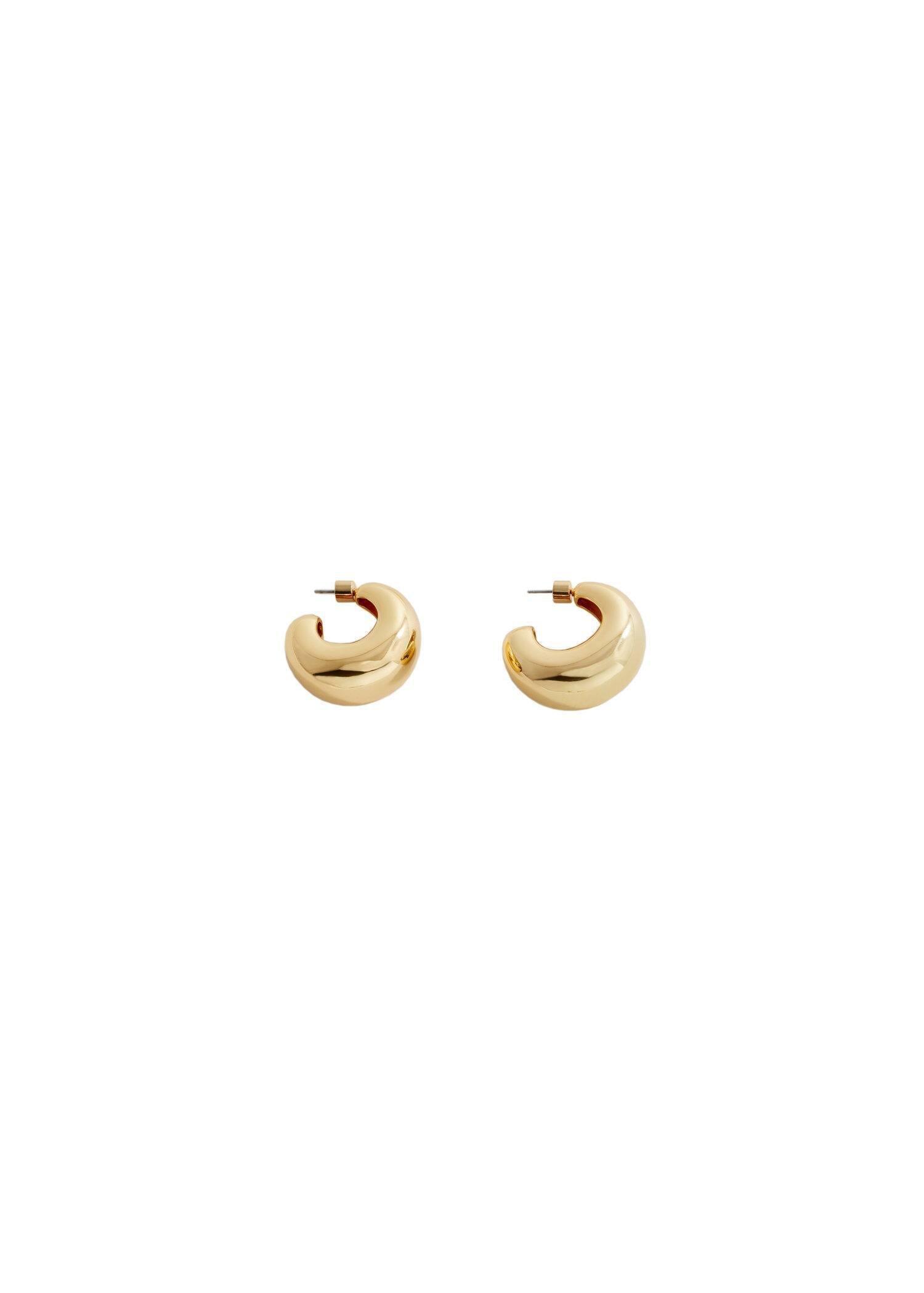 Gold Volume Hoop Earrings, , large image number 2